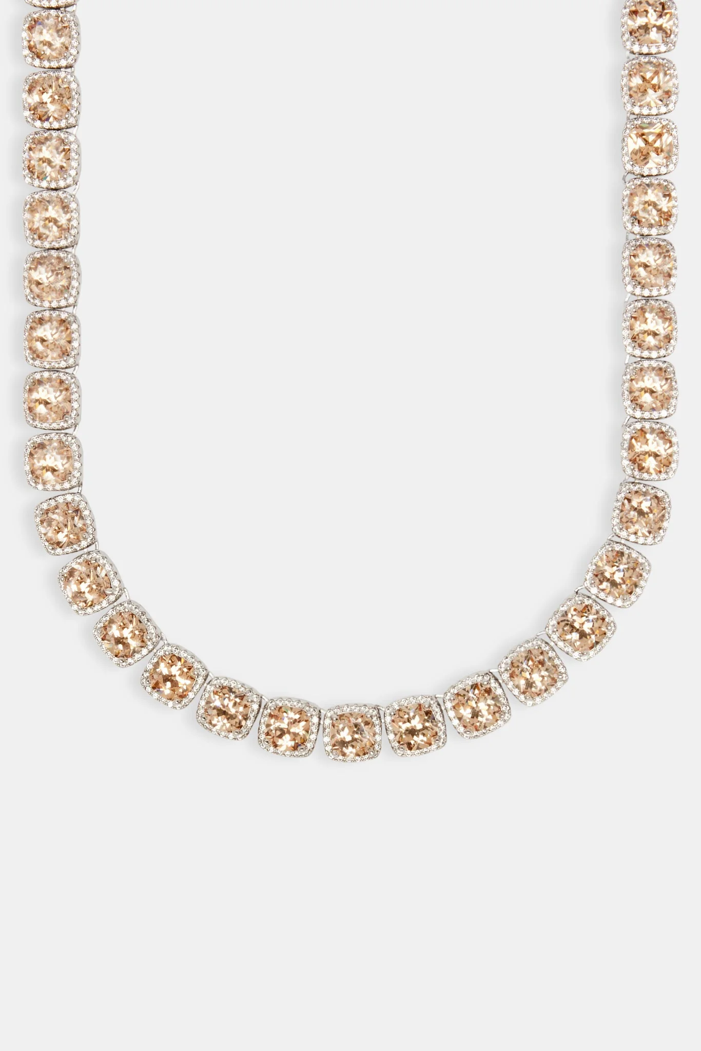 10mm Champagne CZ Square Cluster Chain - Image 2