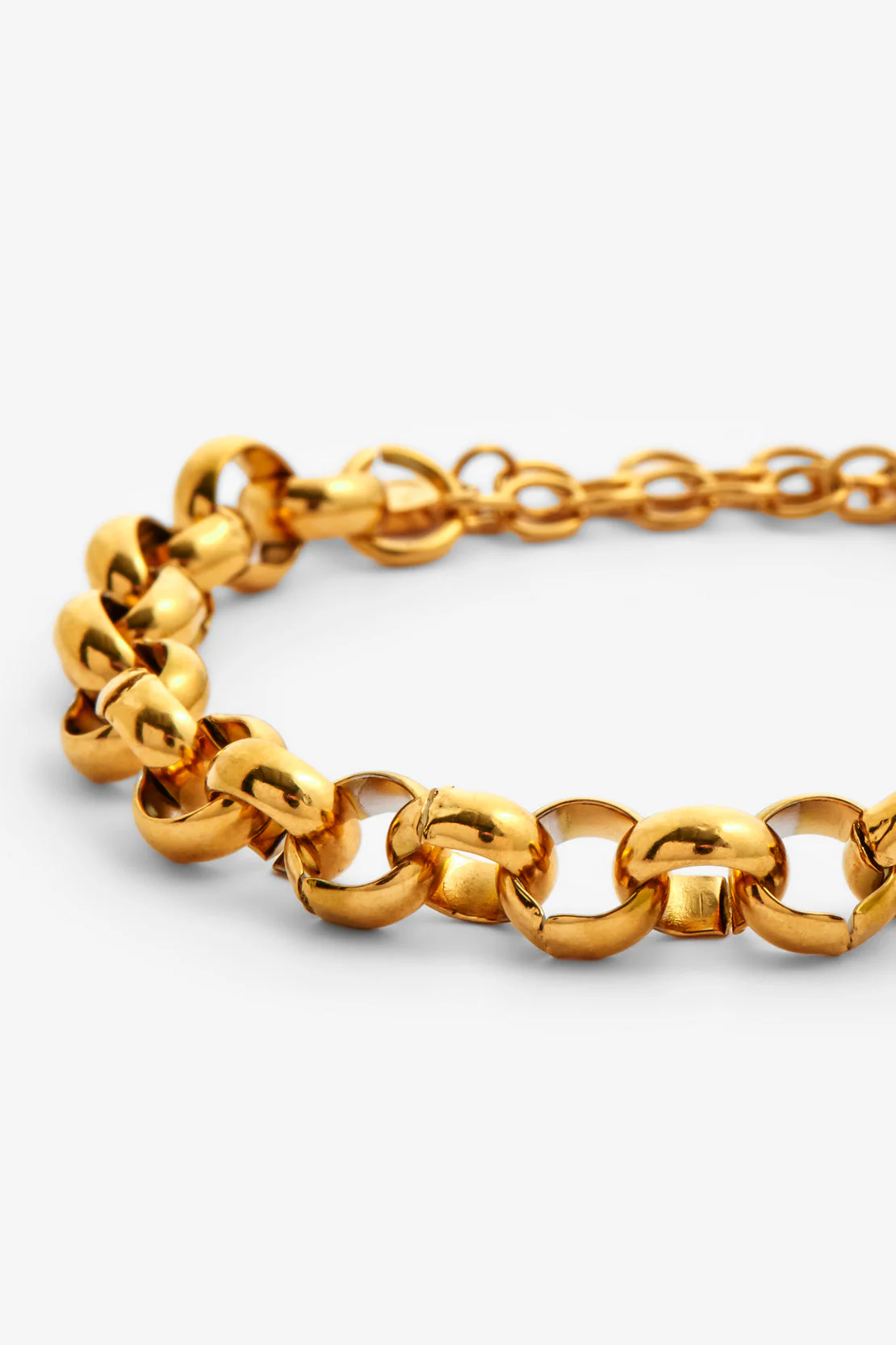10mm Chunky Belcher Bracelet - Gold - Image 2