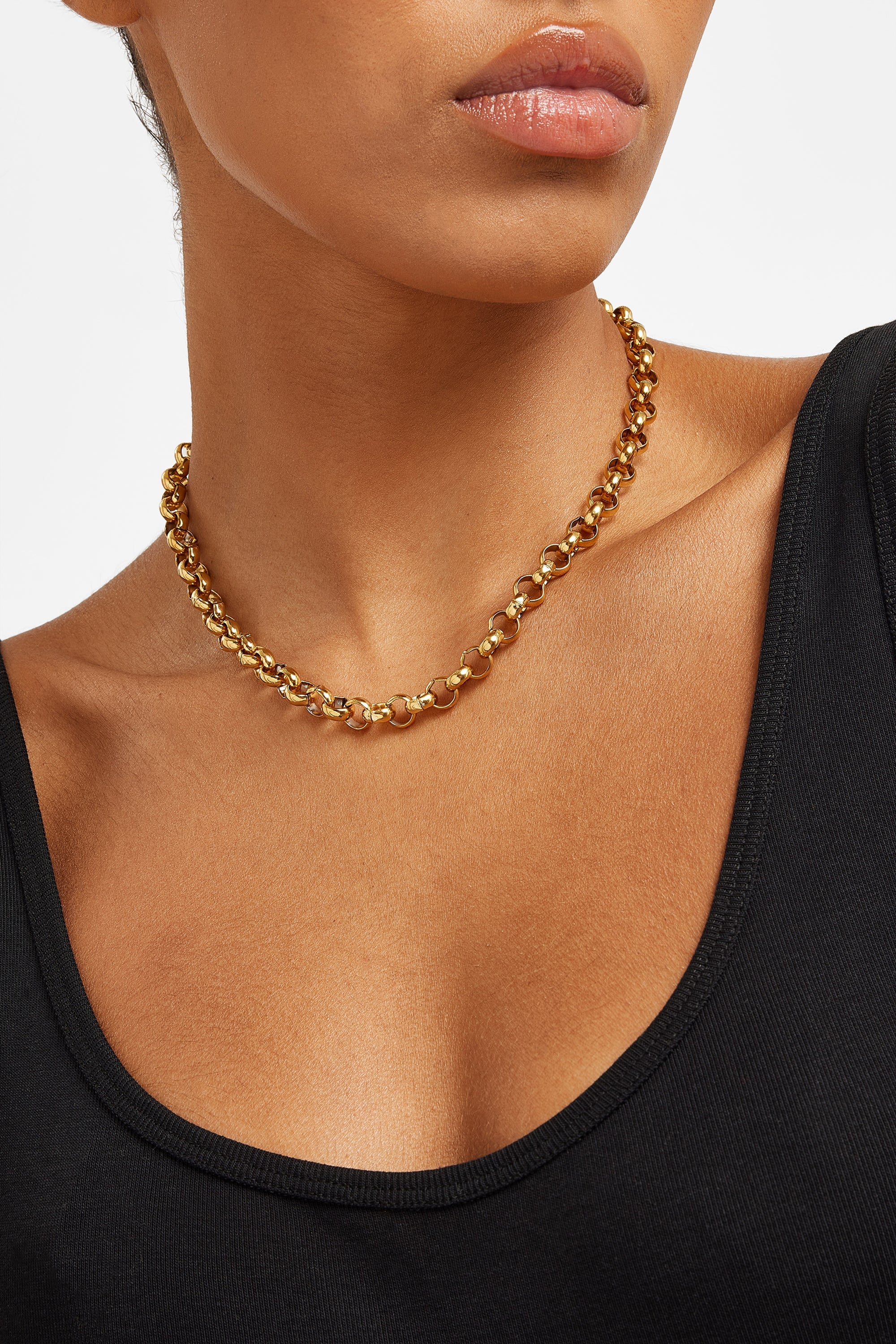 10mm Chunky Belcher Chain - Gold - Image 2