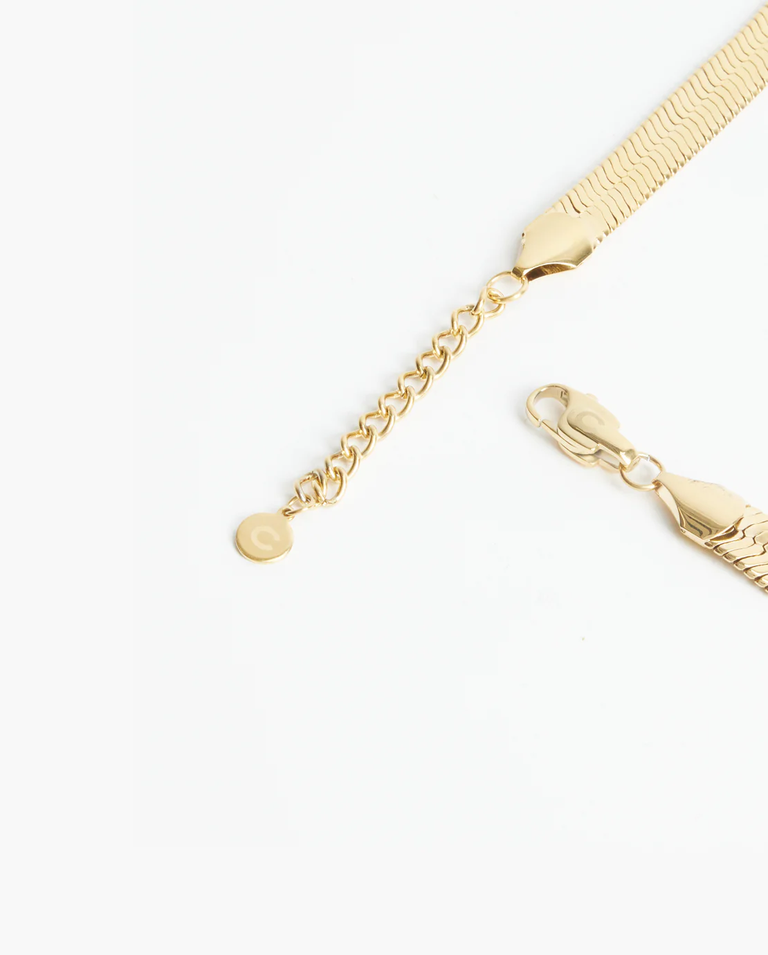 10mm Flat Snake Chain - Gold - Image 3