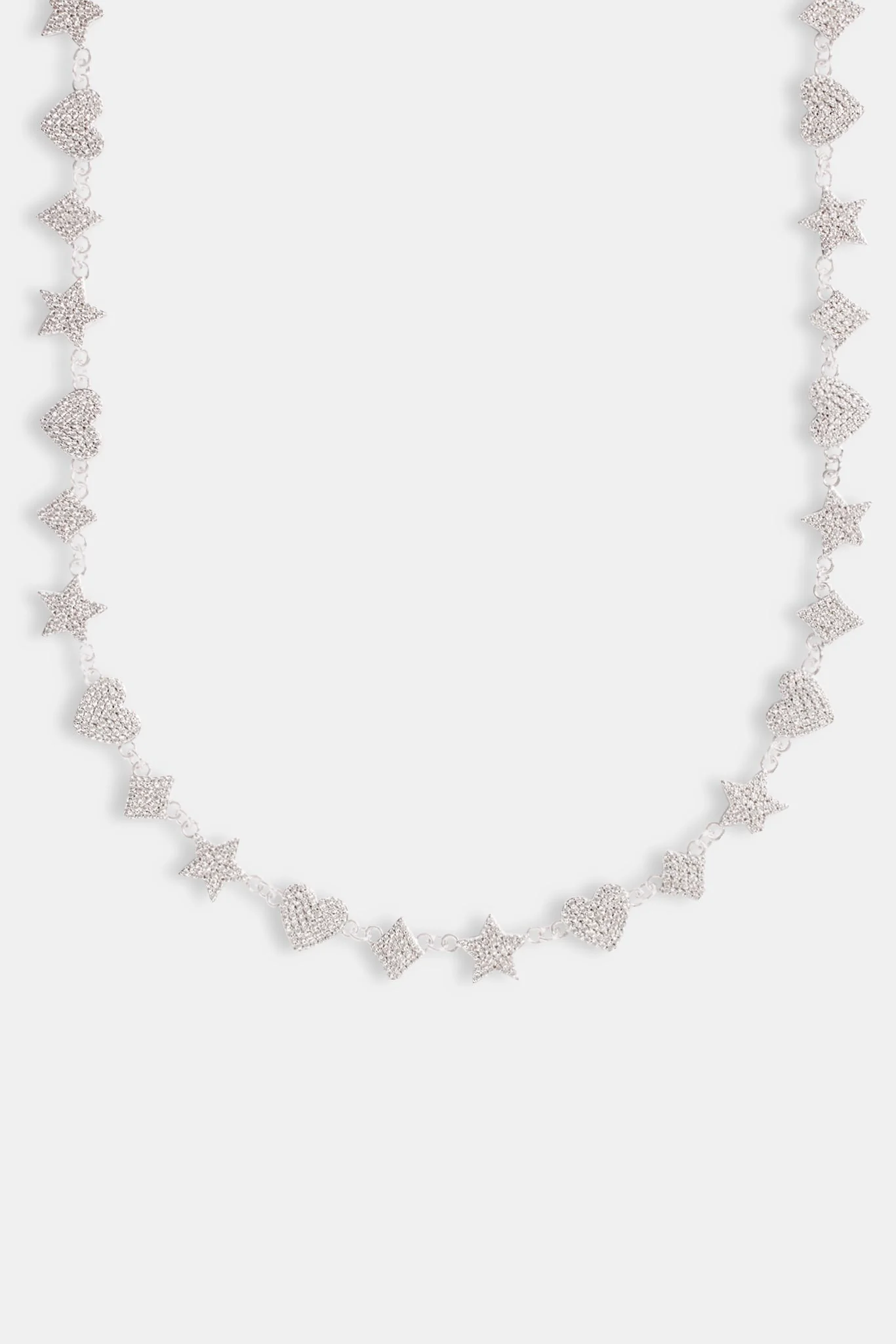 10mm Iced CZ Mixed Motif Tennis Chain - Image 2