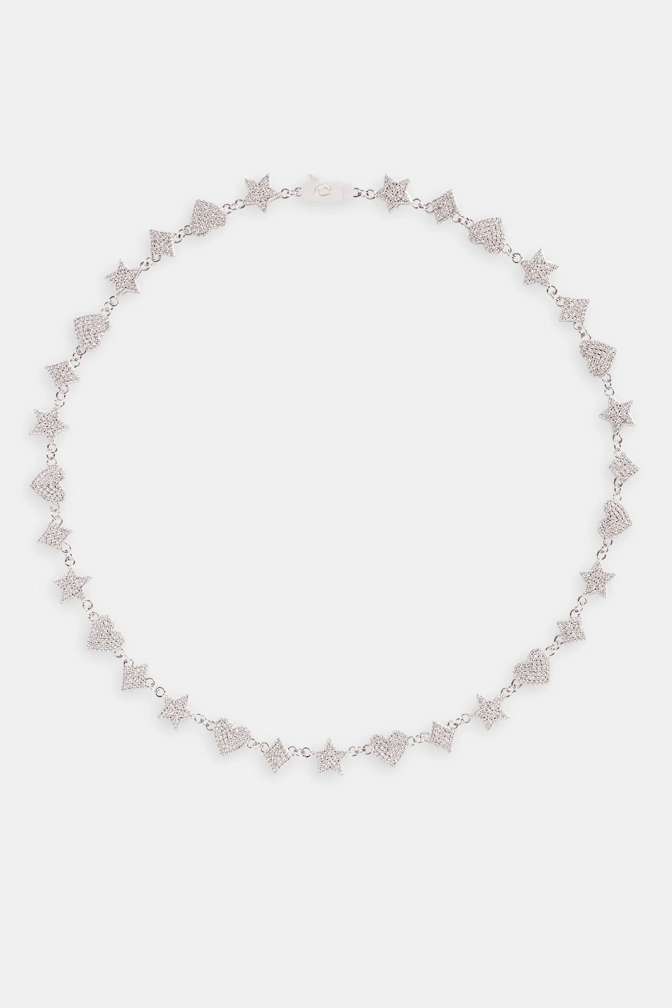 10mm Iced CZ Mixed Motif Tennis Chain - Image 4