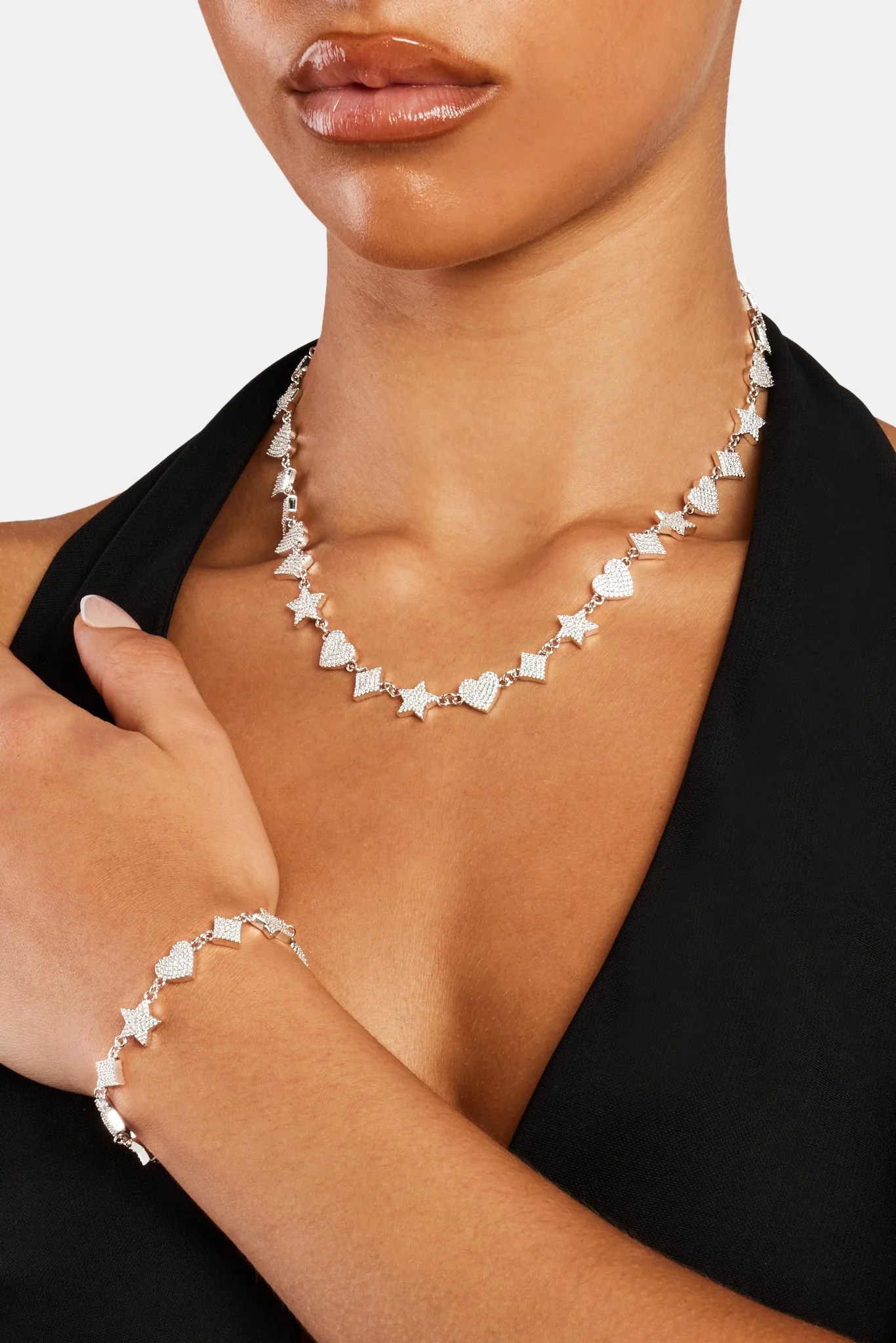 10mm Iced CZ Mixed Motif Tennis Chain - Image 5