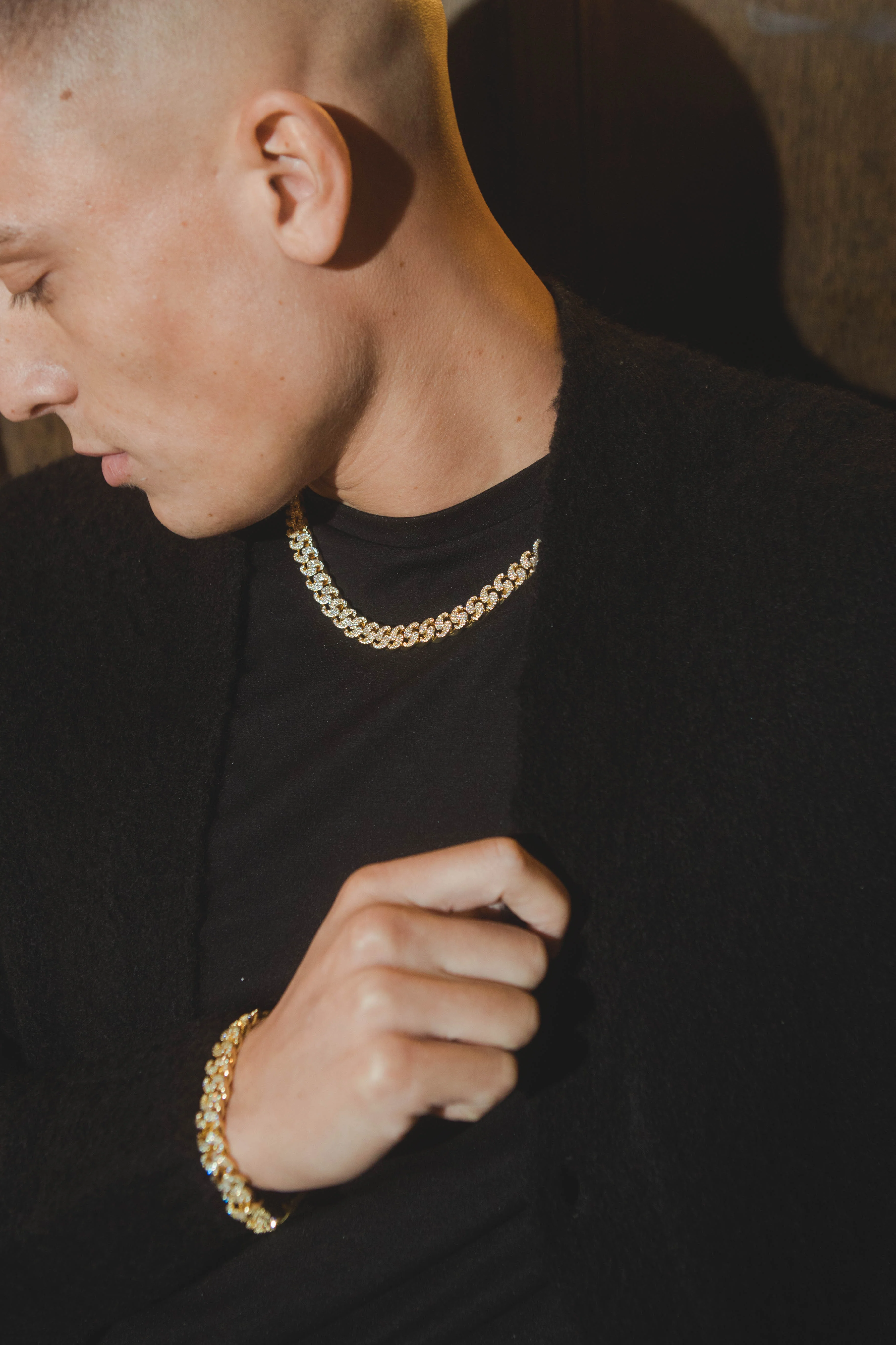 10mm Iced Paisley Chain - Gold - Image 2
