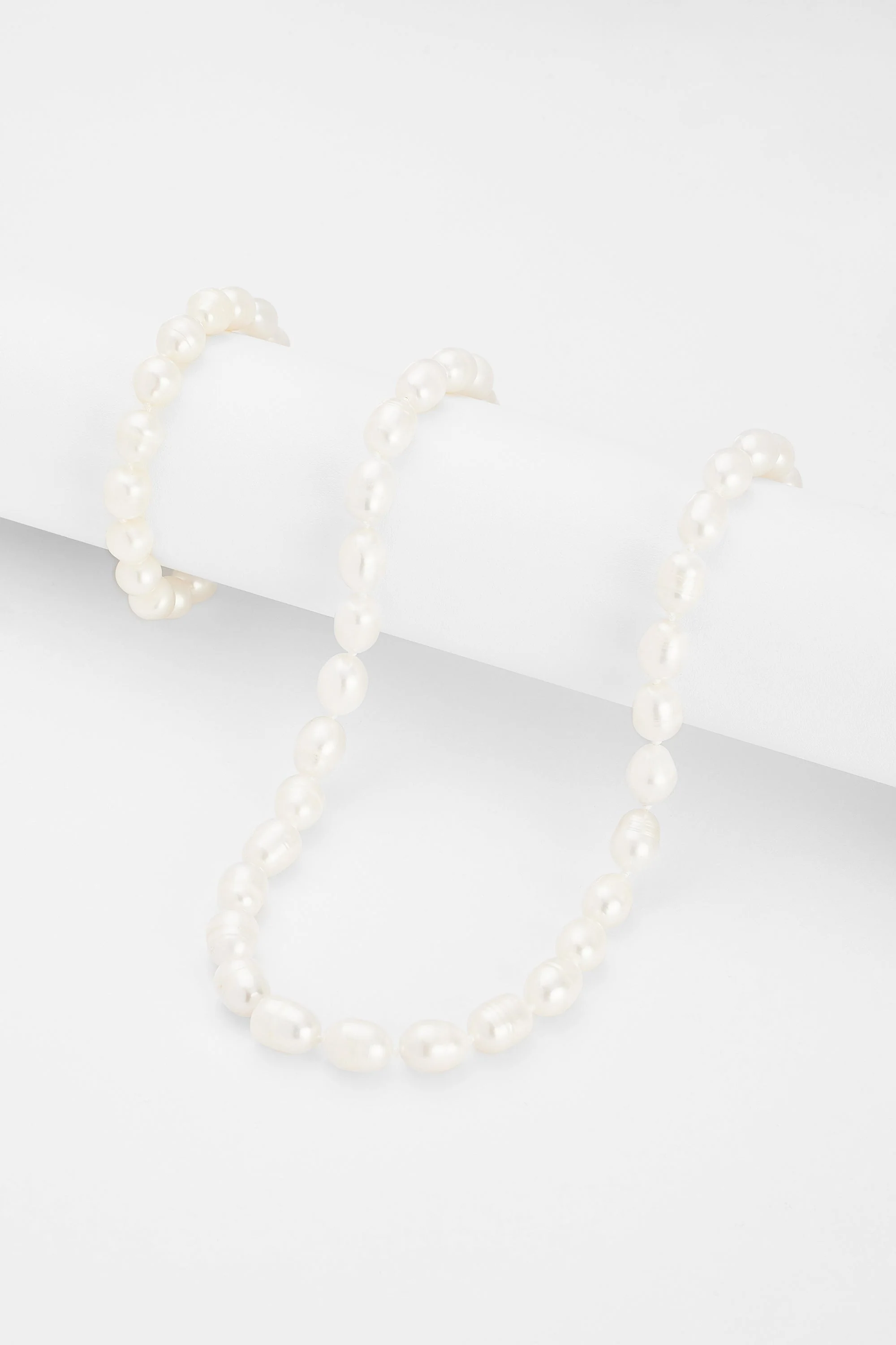 10mm Rice Pearl Necklace + Bracelet Bundle