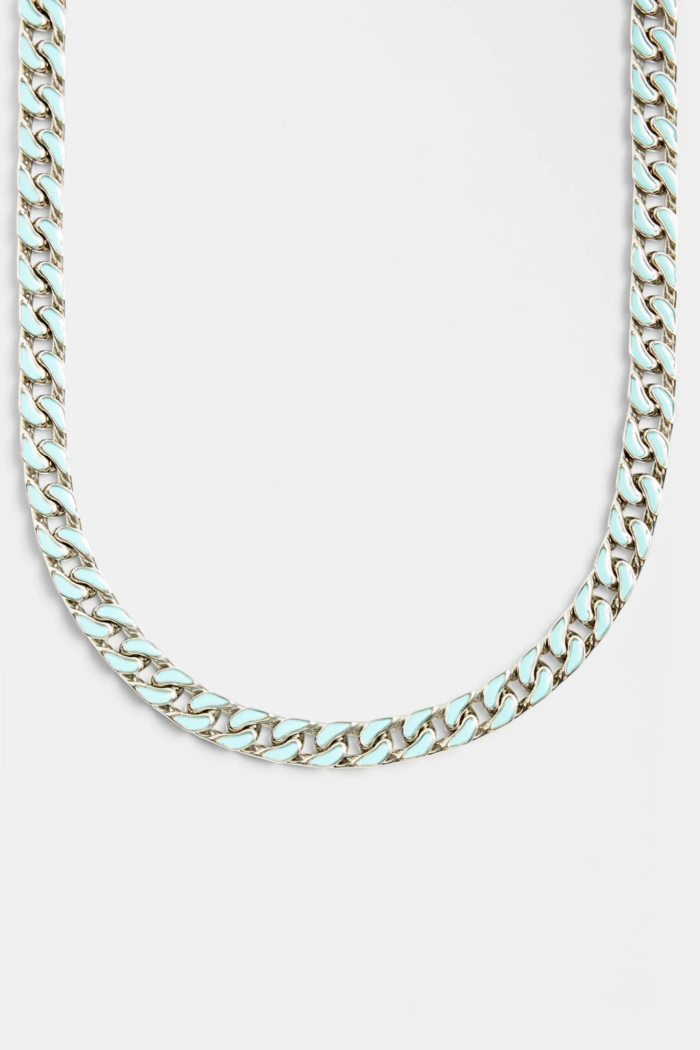 12mm Blue Enamel Cuban Chain - Image 2