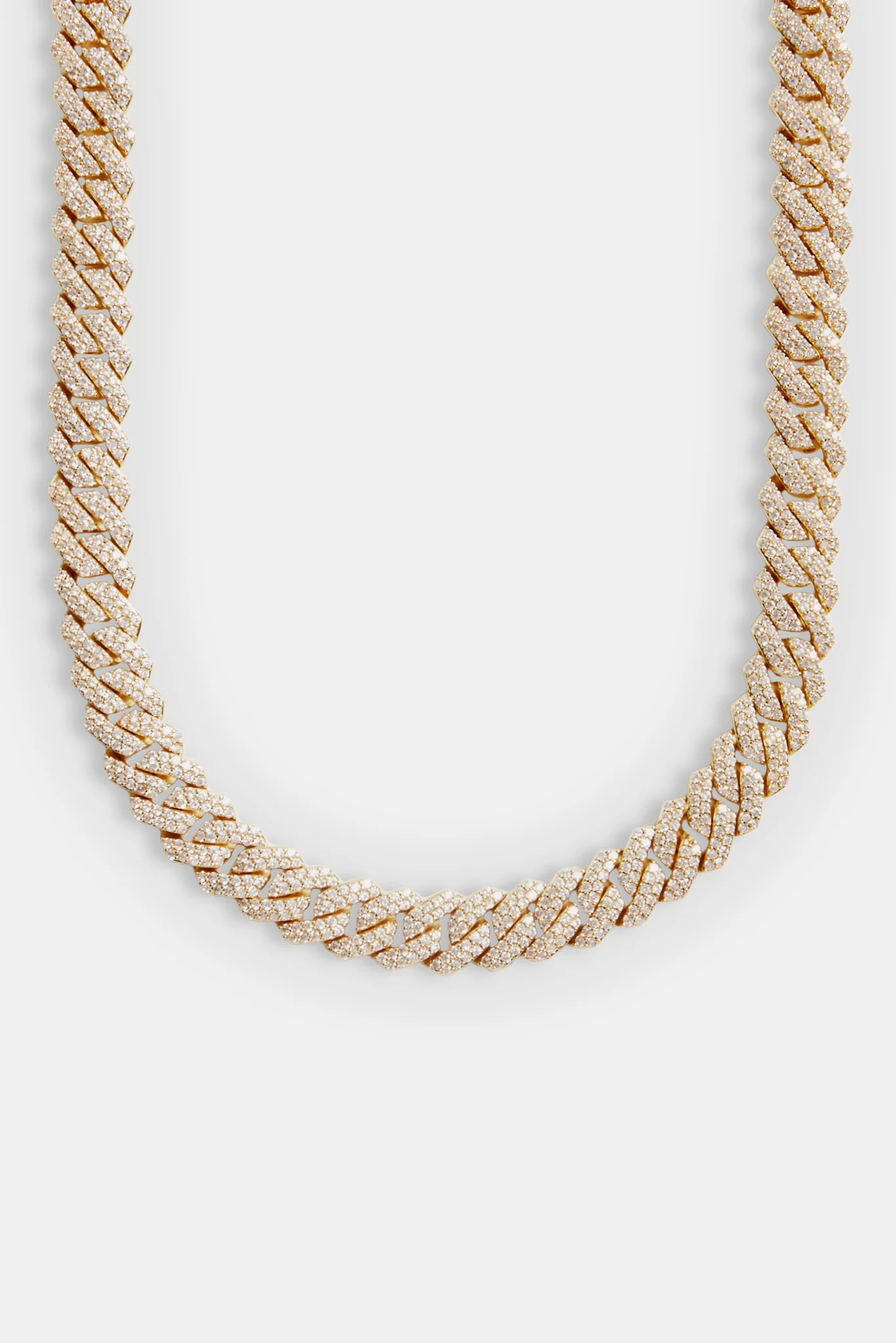 14mm Iced Prong Link Chain - Gold - Image 2