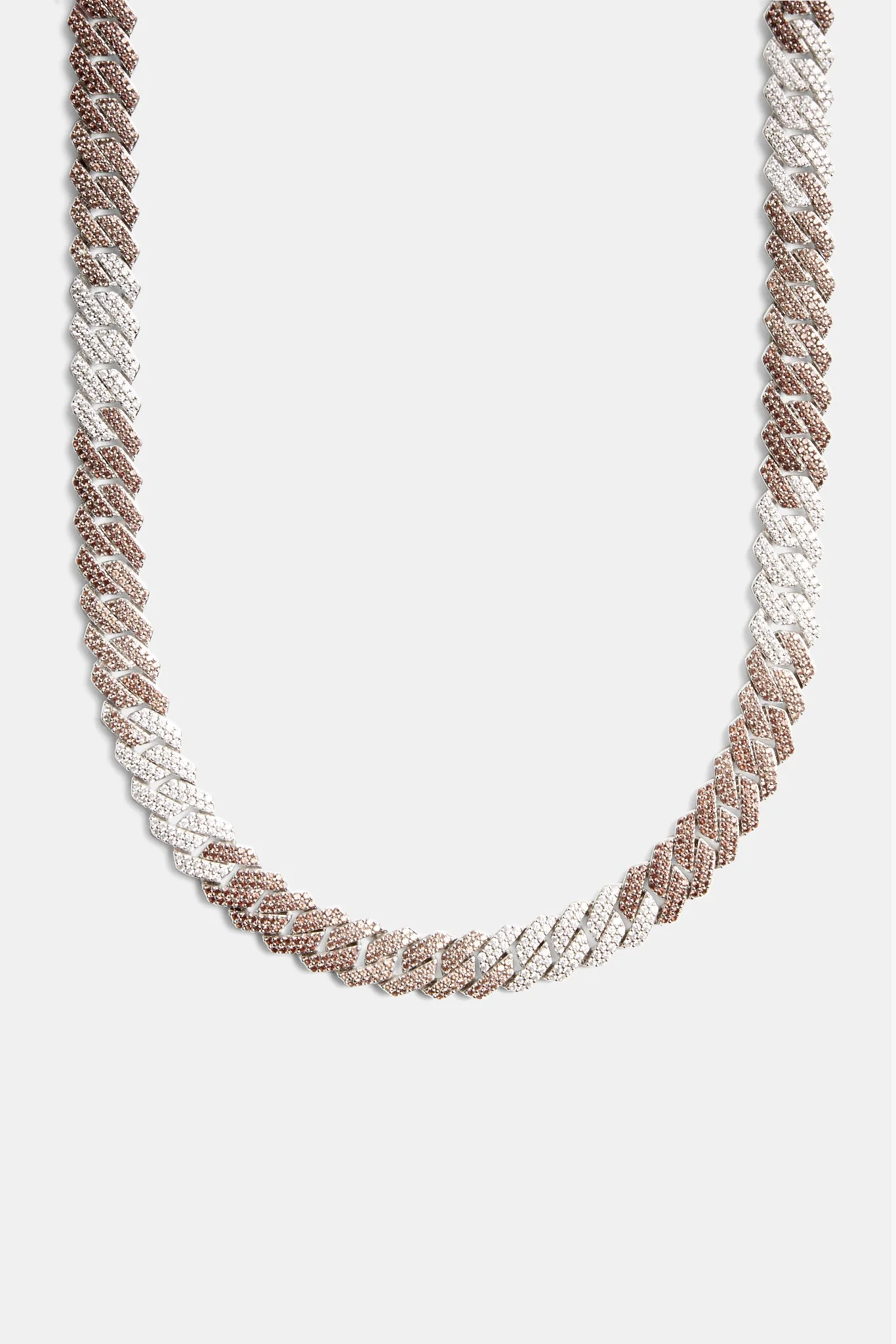 14mm Gradient Iced Cuban Chain - Chocolate - Image 2