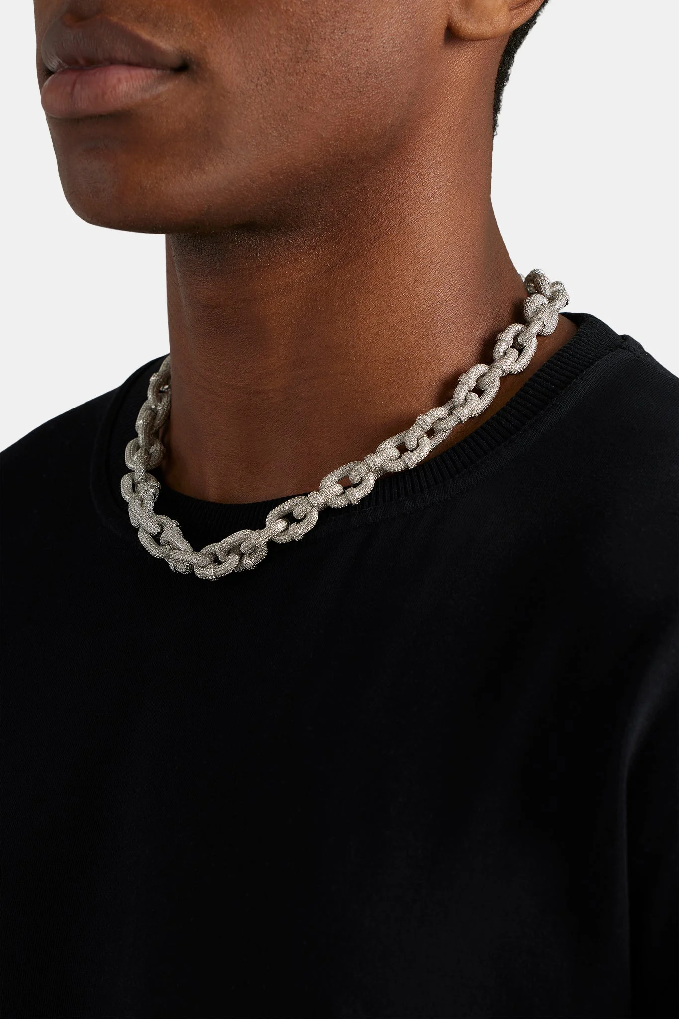 14mm Iced Chunky Link Pave Chain - Image 5