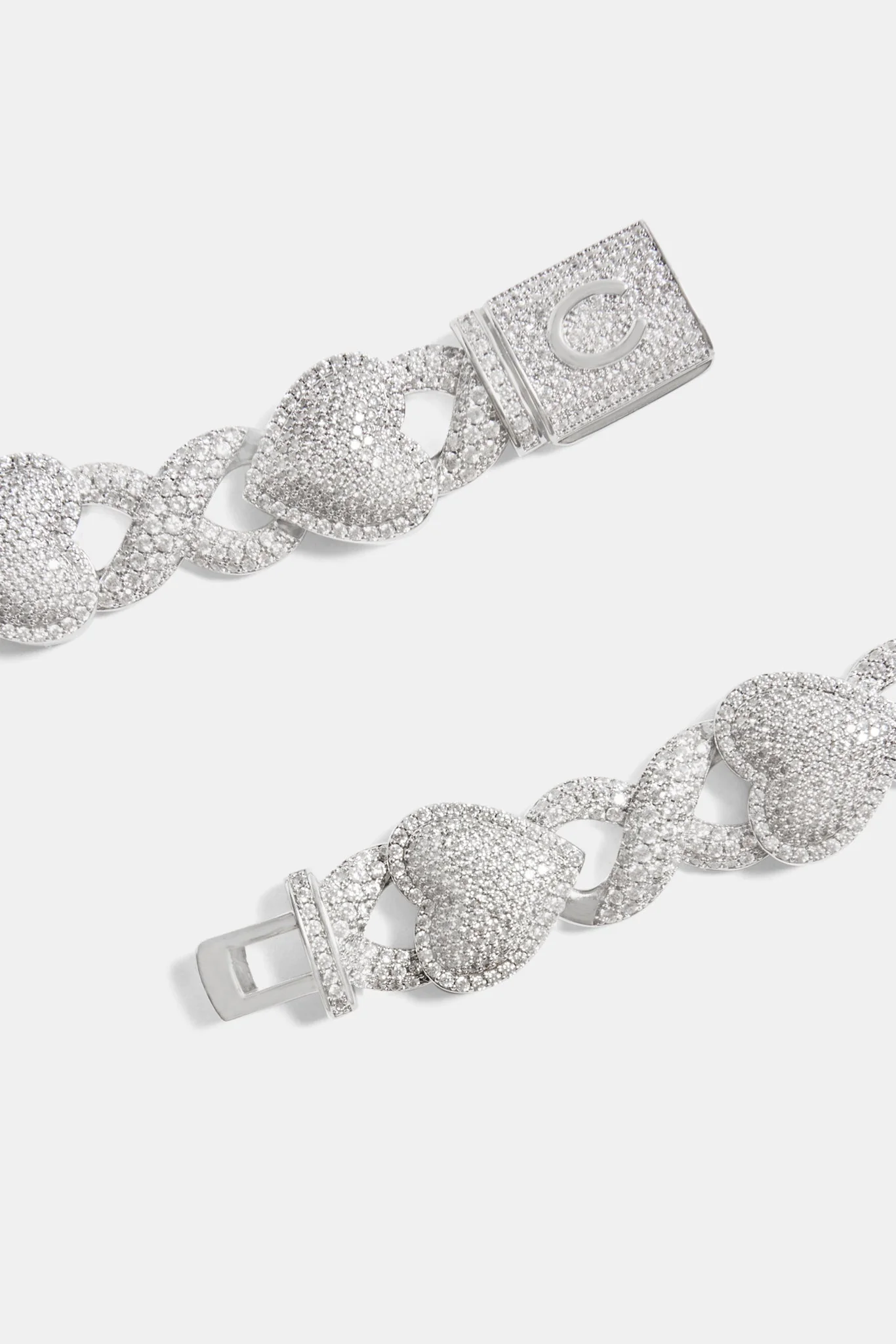 14mm Iced CZ Heart Infinity Chain - Image 4