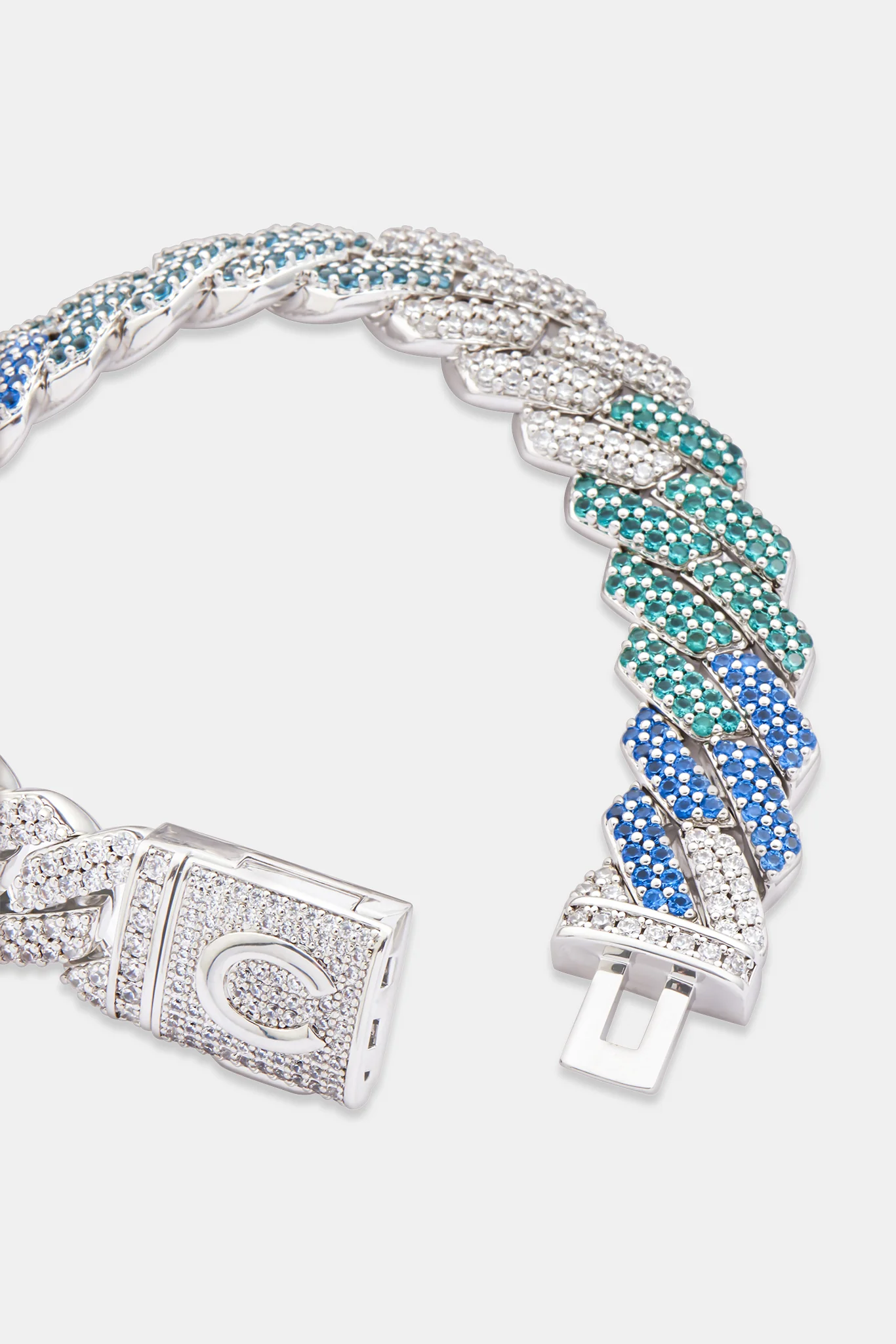 14mm Iced Gradient Cuban Bracelet - Image 2