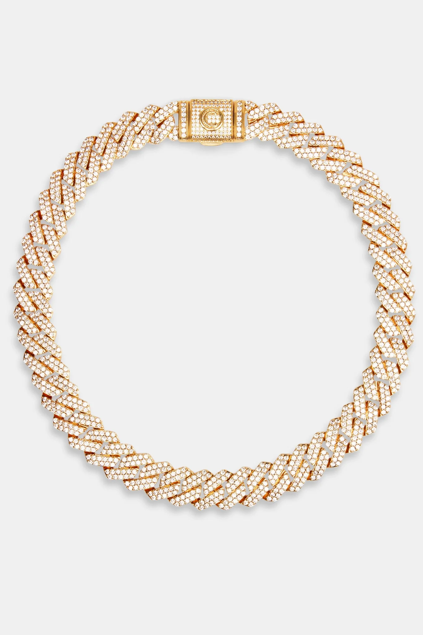 Women's 14mm Iced Prong Link Chain - Gold - Image 2