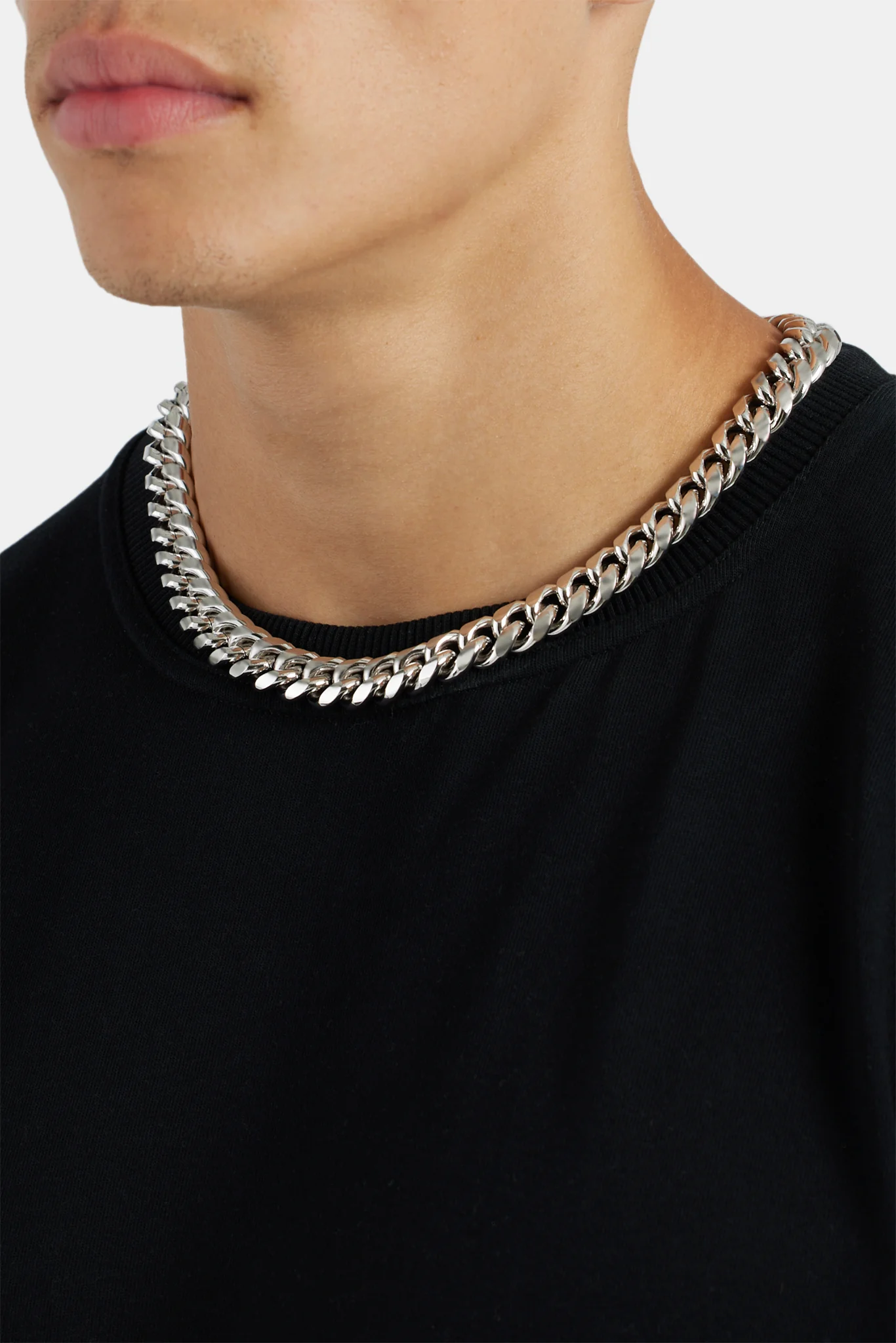 14mm Polished Cuban & Iced Clasp Chain - Image 3