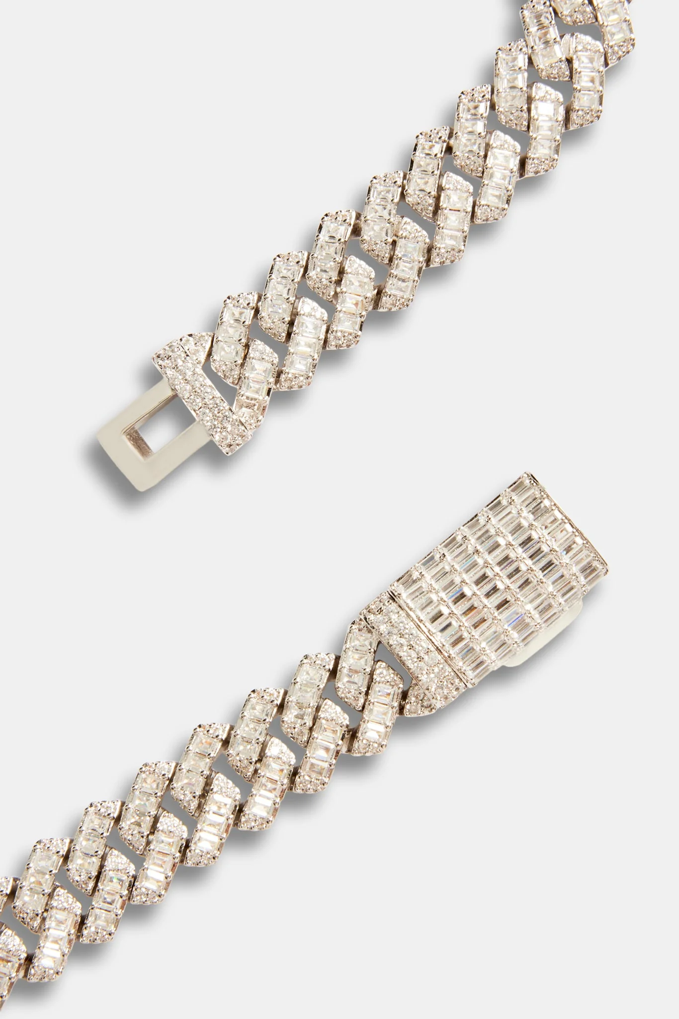 14mm Womens Baguette Prong Cuban Chain - Image 3