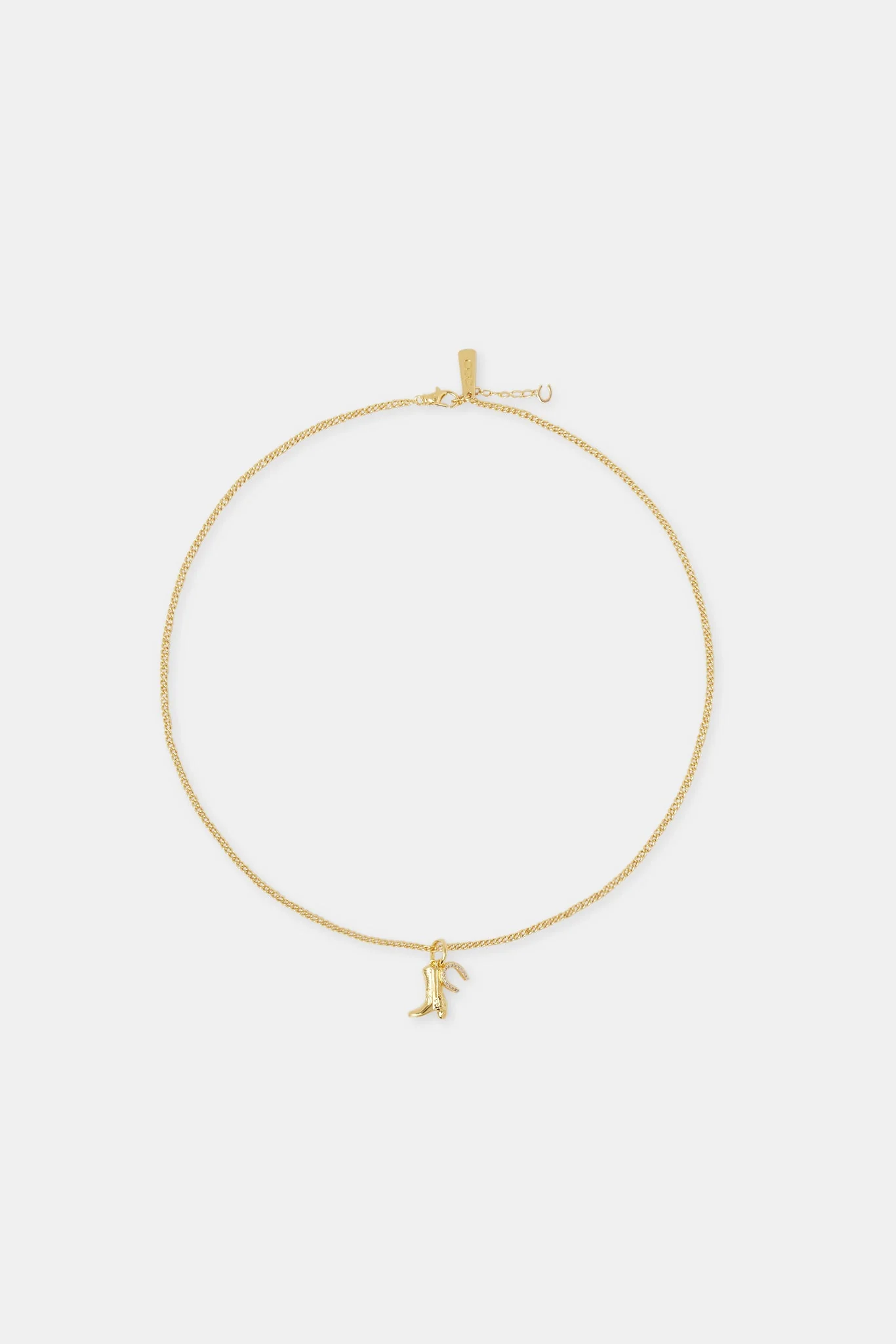 15mm Cowboy Boot and Horseshoe Charm Necklace - Image 4