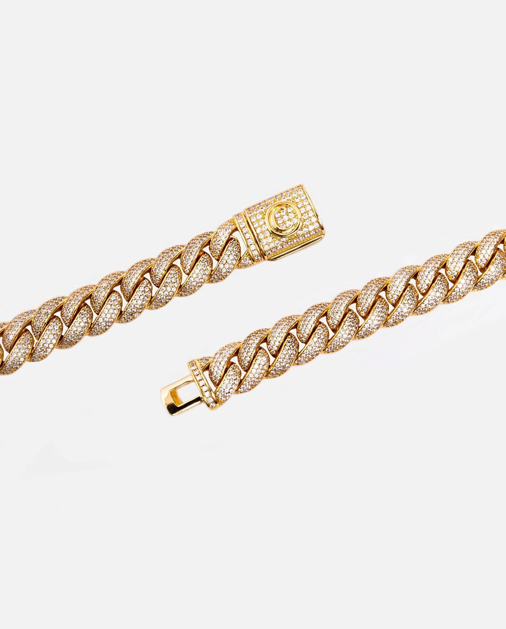 15mm Iced Cuban Link Chain - Gold - Image 3