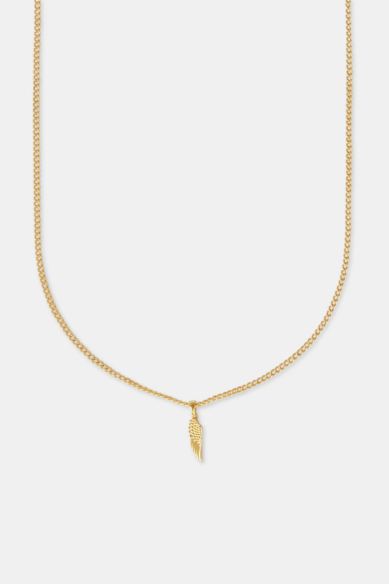 15mm Micro Angel Wing Necklace - Gold - Image 2