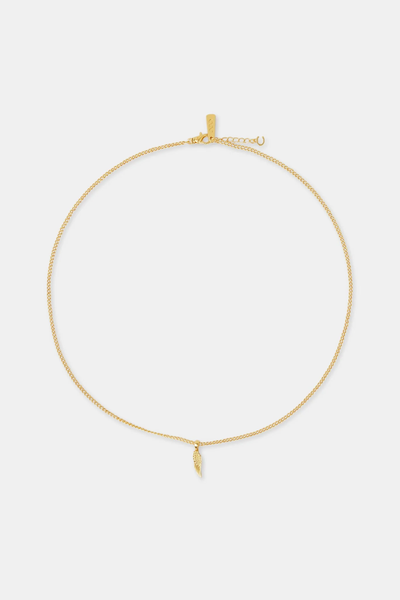 15mm Micro Angel Wing Necklace - Gold - Image 4