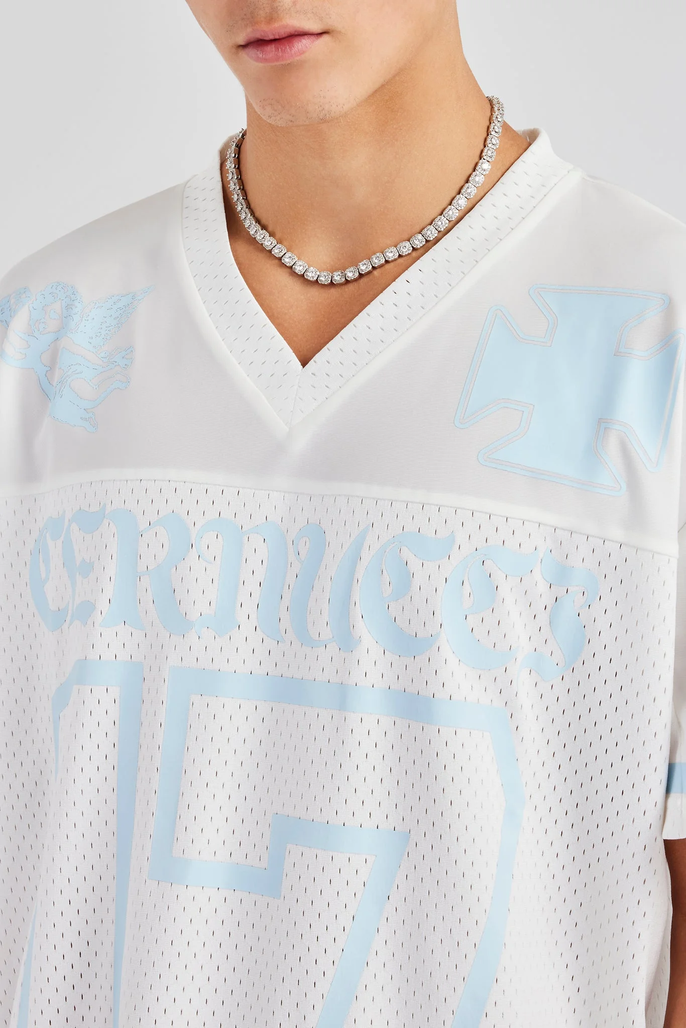 17 Cherub Motif Mesh Top - Image 2
