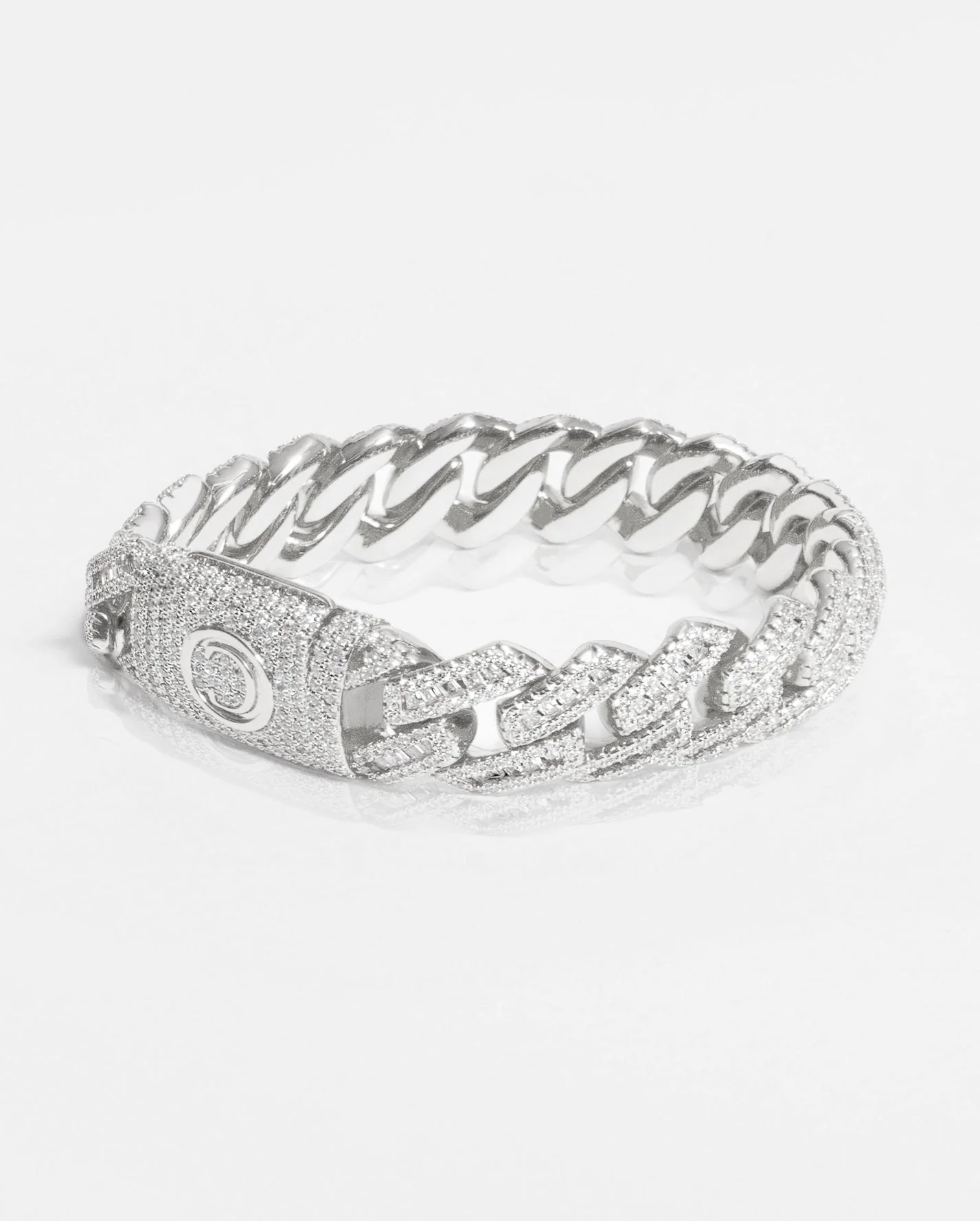 17mm Baguette Prong Link Bracelet