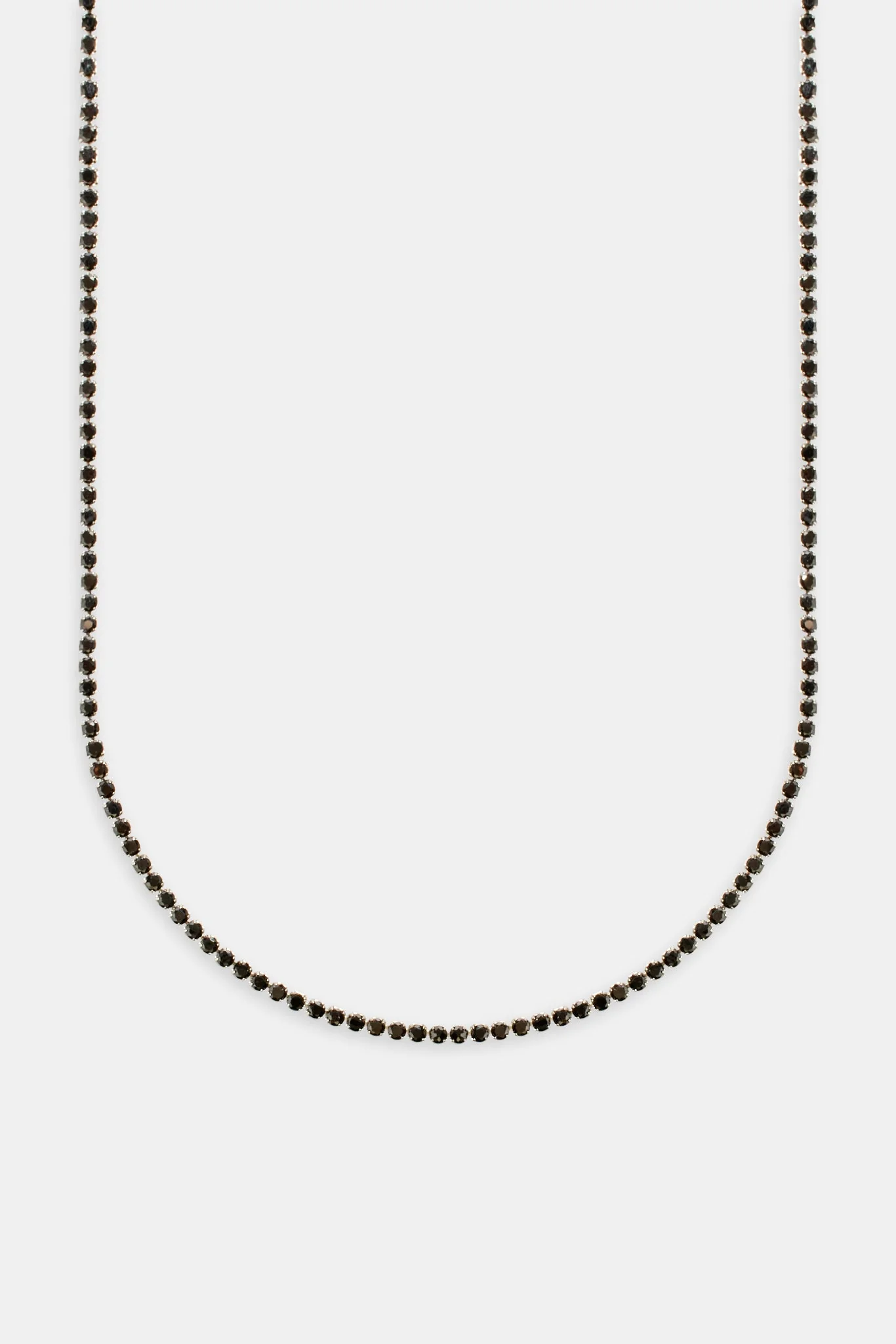 2.5mm Iced Black Micro Tennis Chain