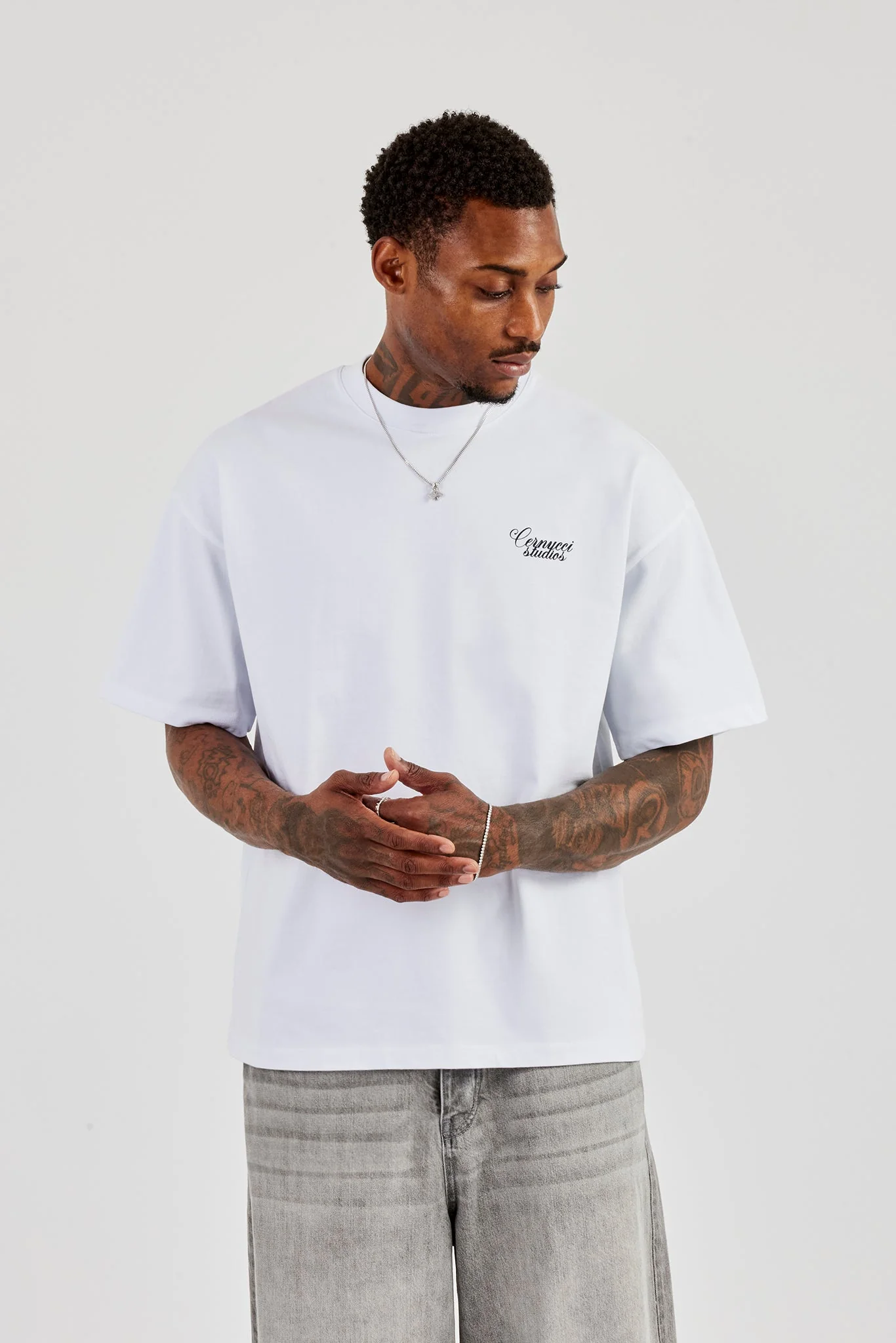 2017 Back Graphic Oversized T-Shirt - White - Image 2