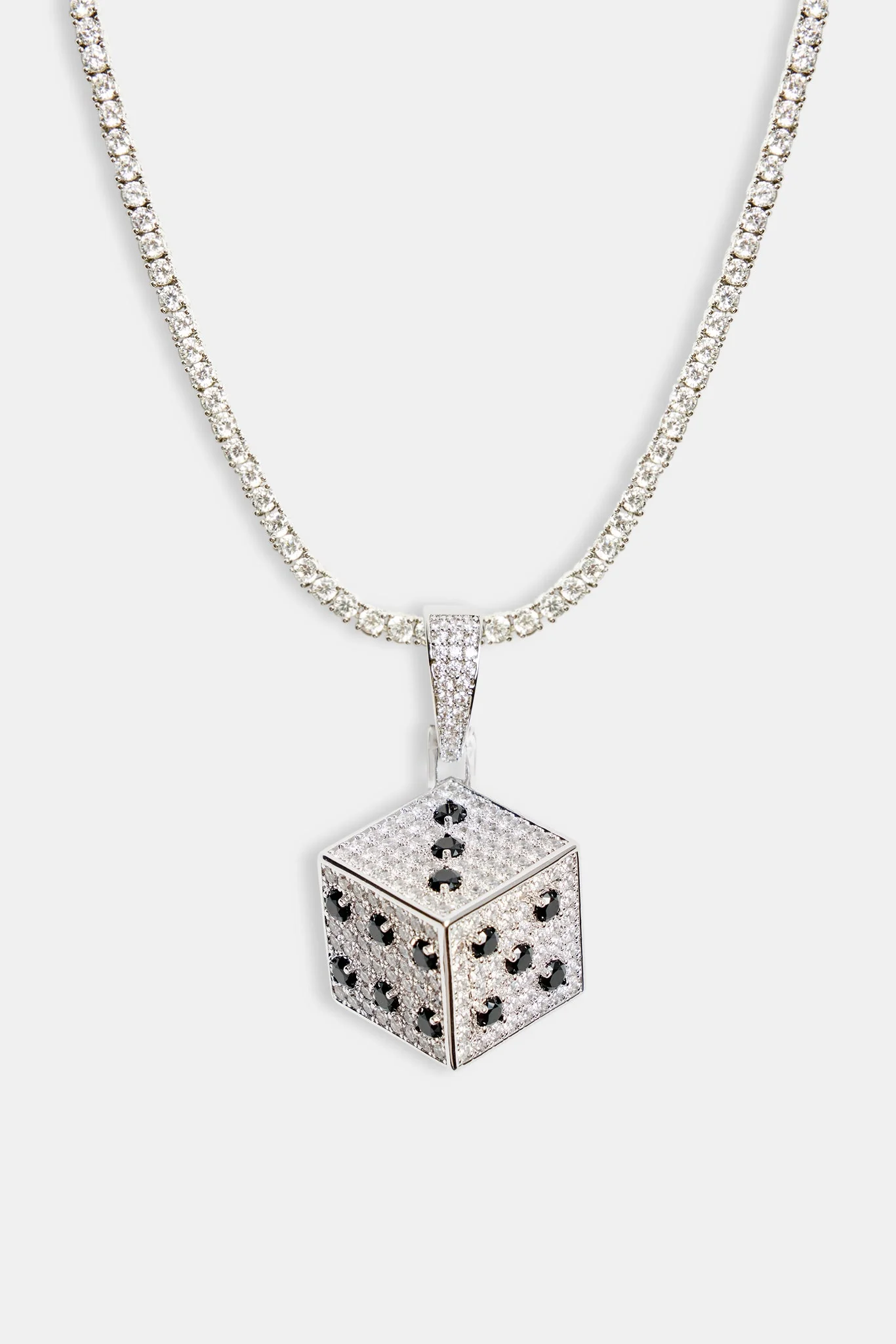 20mm Iced CZ Dice Pendant - Image 7