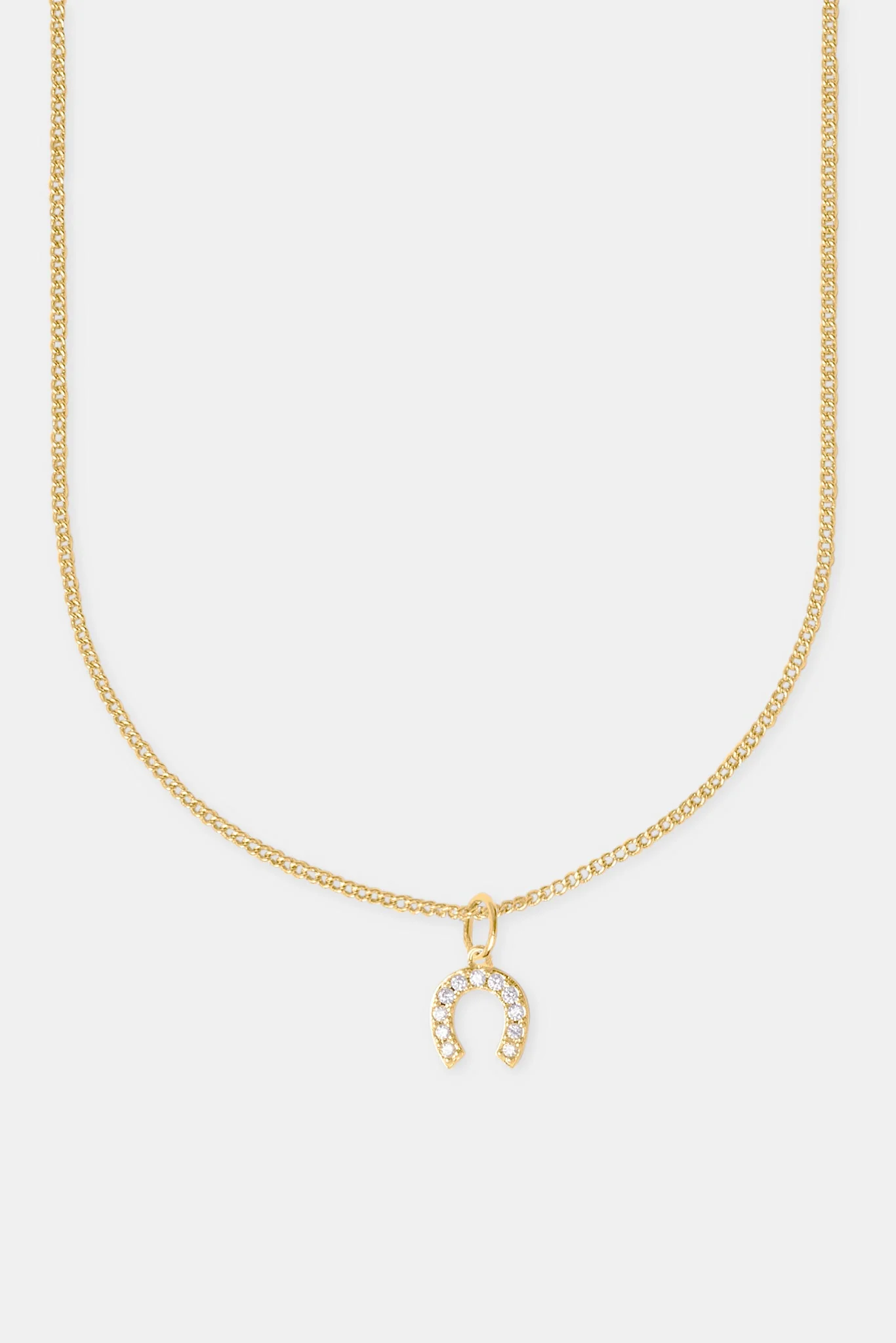 20mm Iced Horseshoe Necklace - Image 2