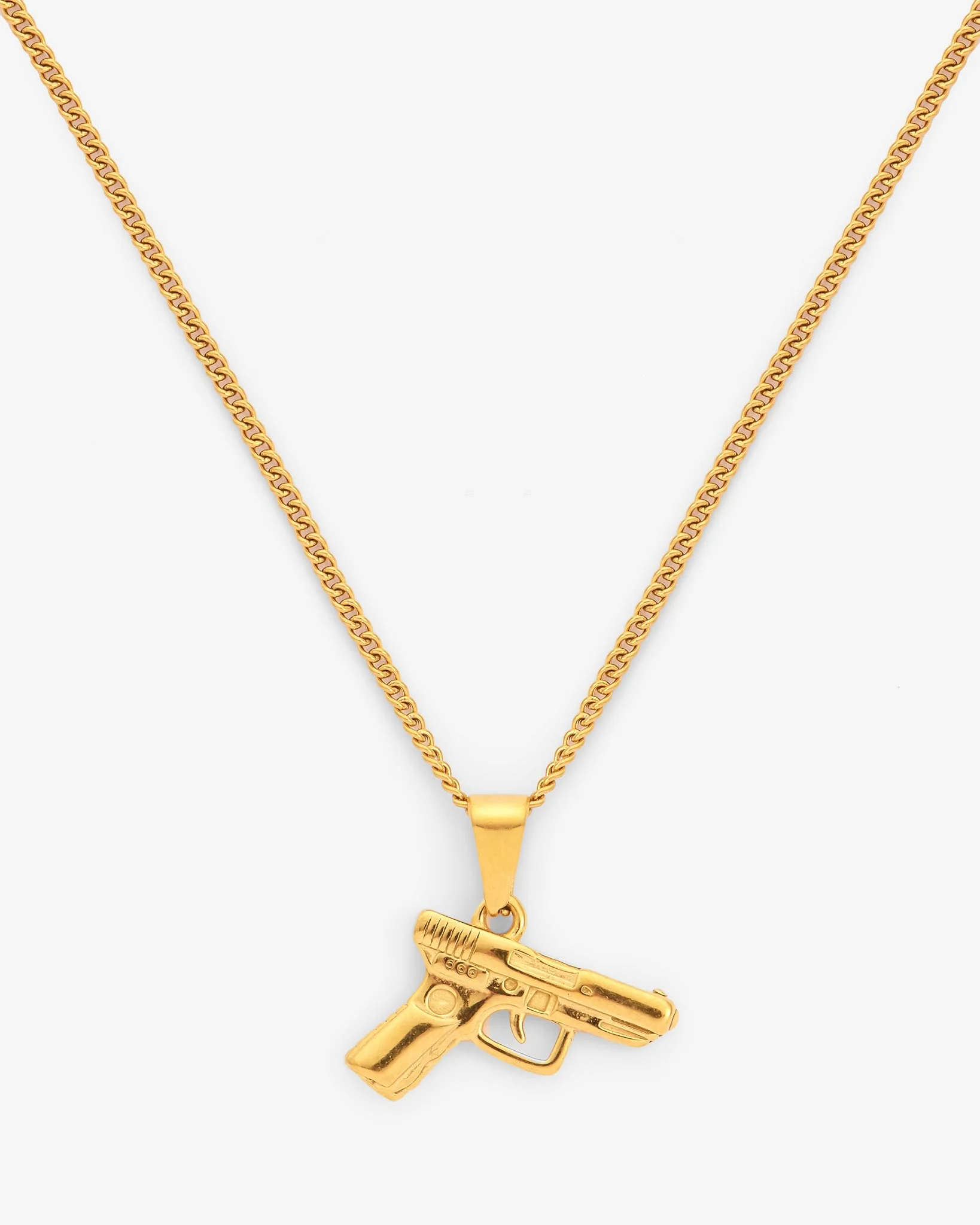 20mm Weapon Motif Necklace - Gold