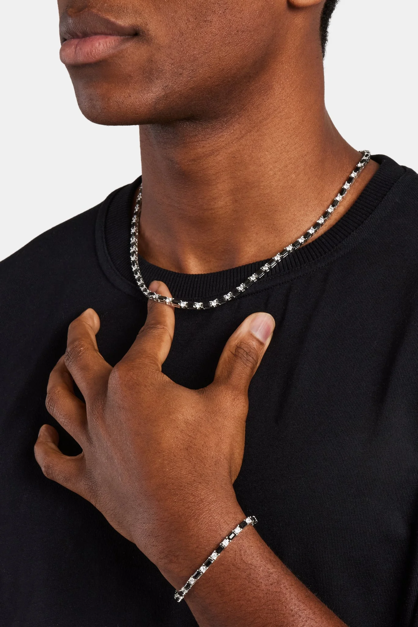 2mm Black And White Tennis Chain - Image 5