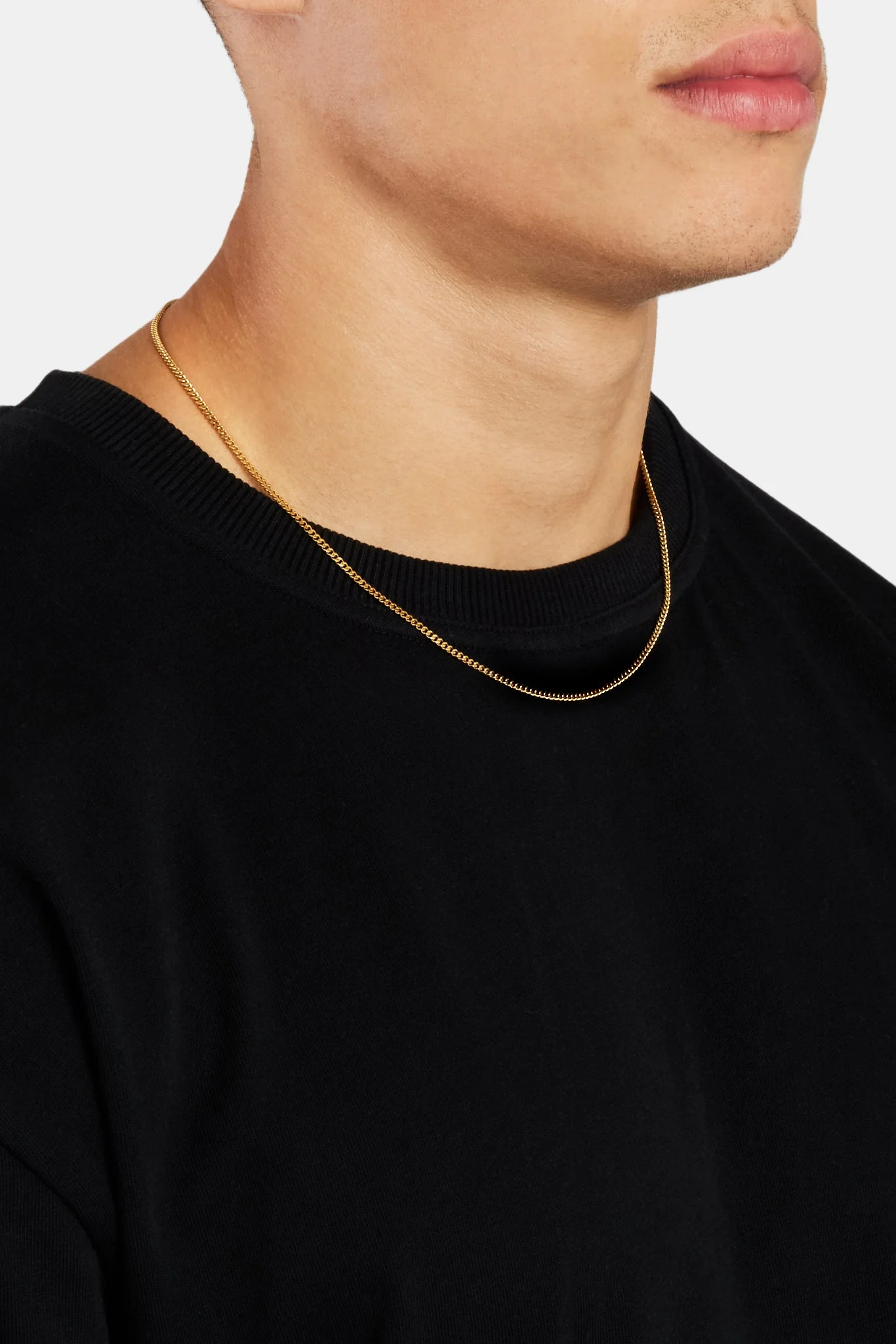 2mm Gold Plated Micro Cuban Chain - Image 4