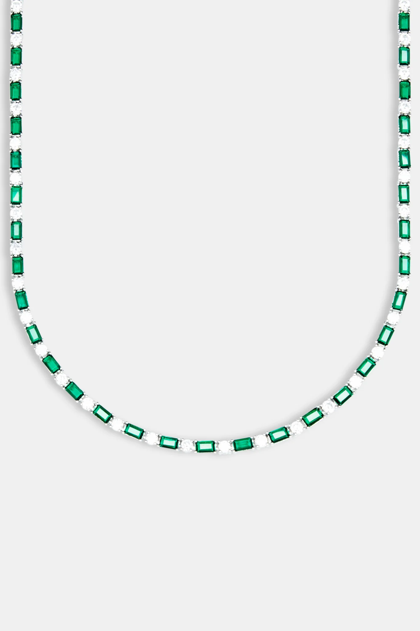2mm Green And White Tennis Chain - Image 2