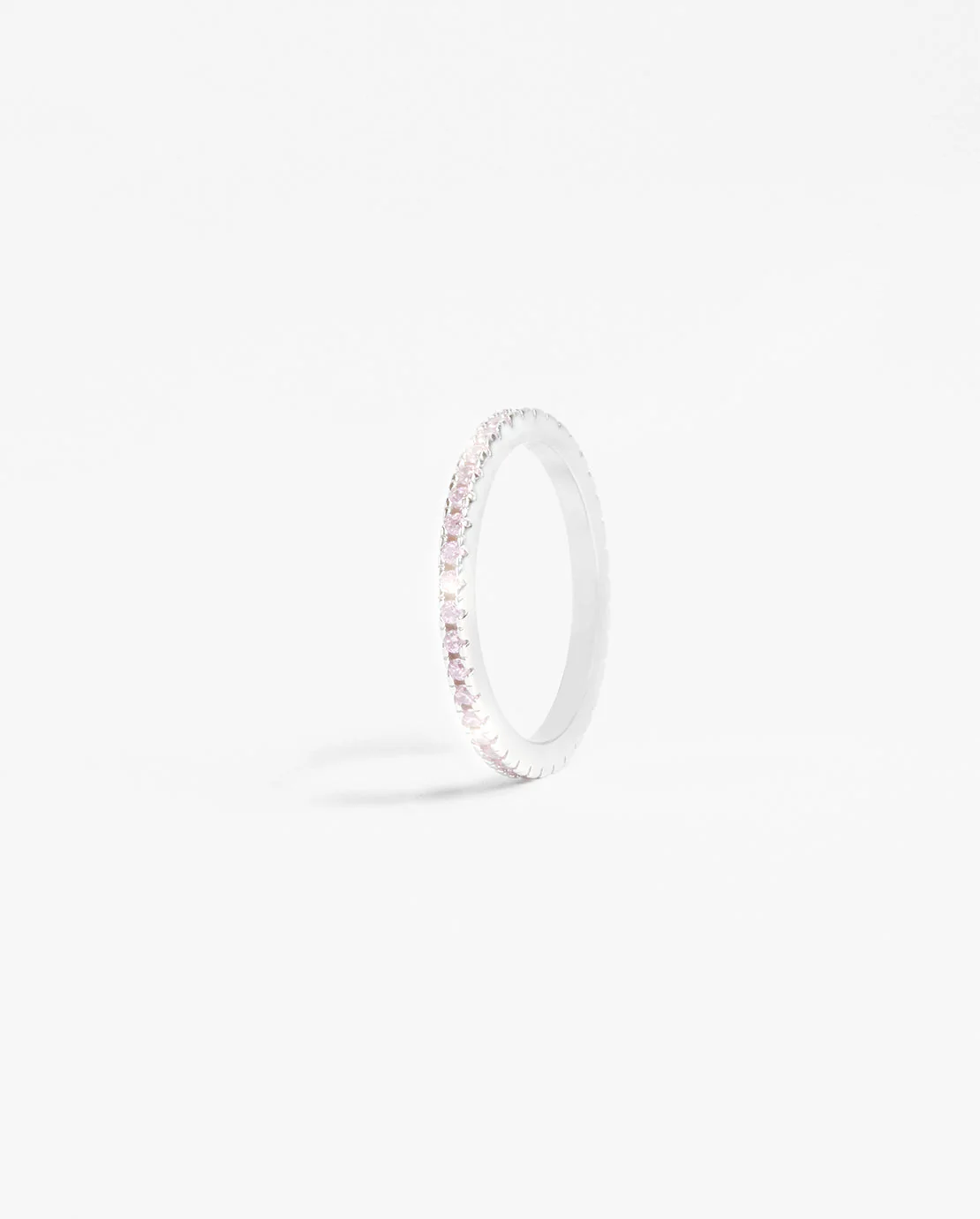 2mm Pink Round Tennis Ring