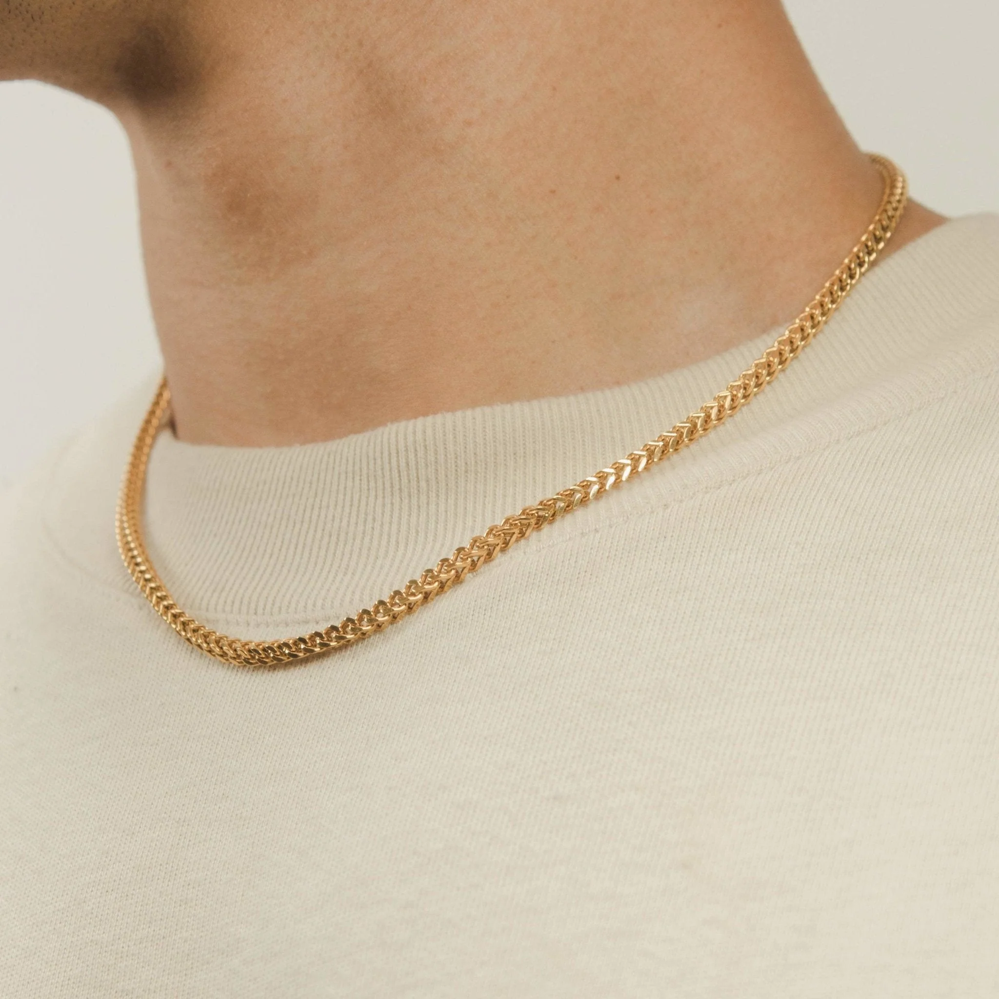 3mm Franco Chain - Gold - Image 2