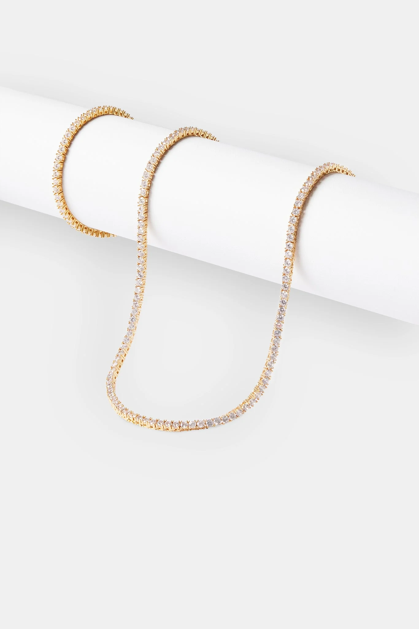 3mm Tennis Chain & Bracelet - Gold - Image 2