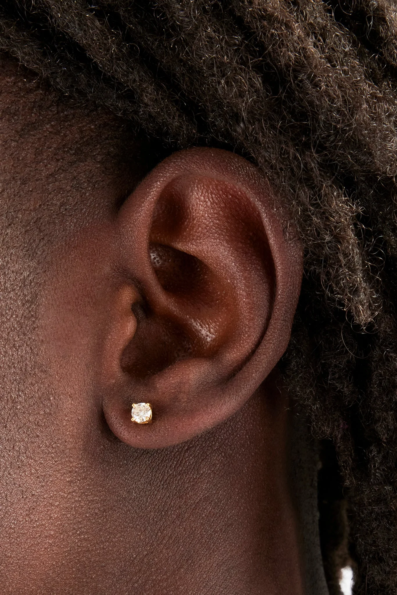 4mm Moissanite Vermeil Stud Earrings - Image 2