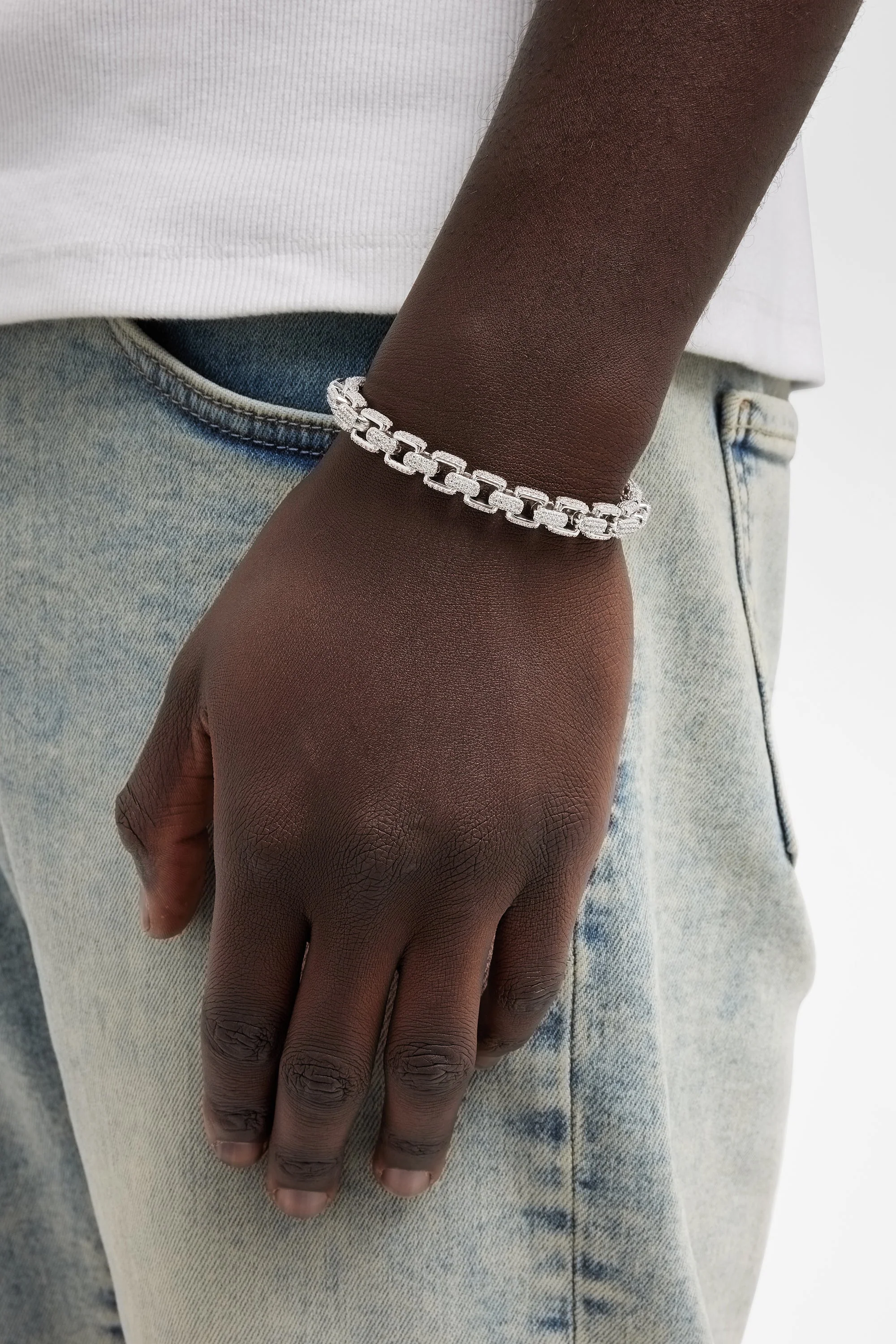 5.5mm Iced Box Bracelet - Image 2