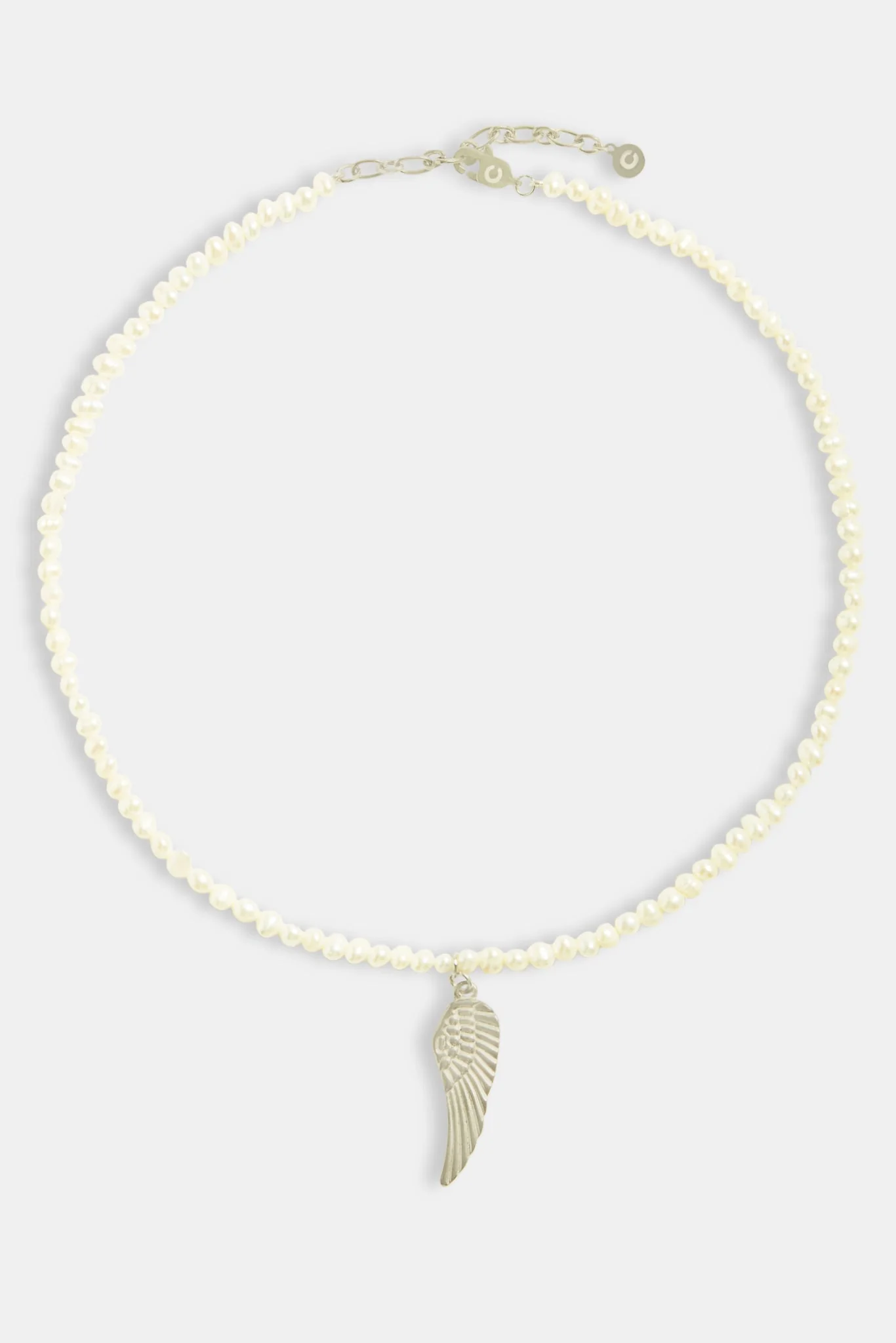 5mm Freshwater Pearl Angel Wing Necklace - Image 3