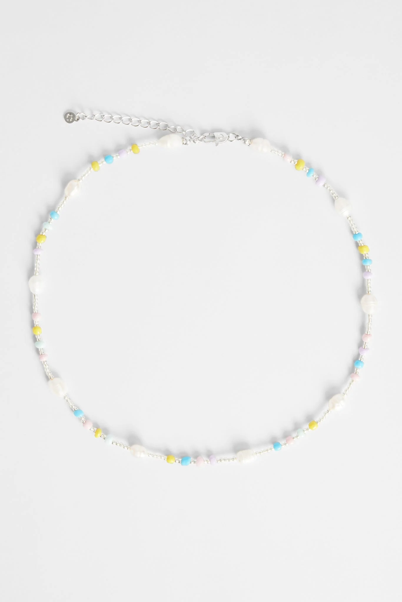 5mm Freshwater Pearl & Mixed Pastel Bead Necklace - Image 2