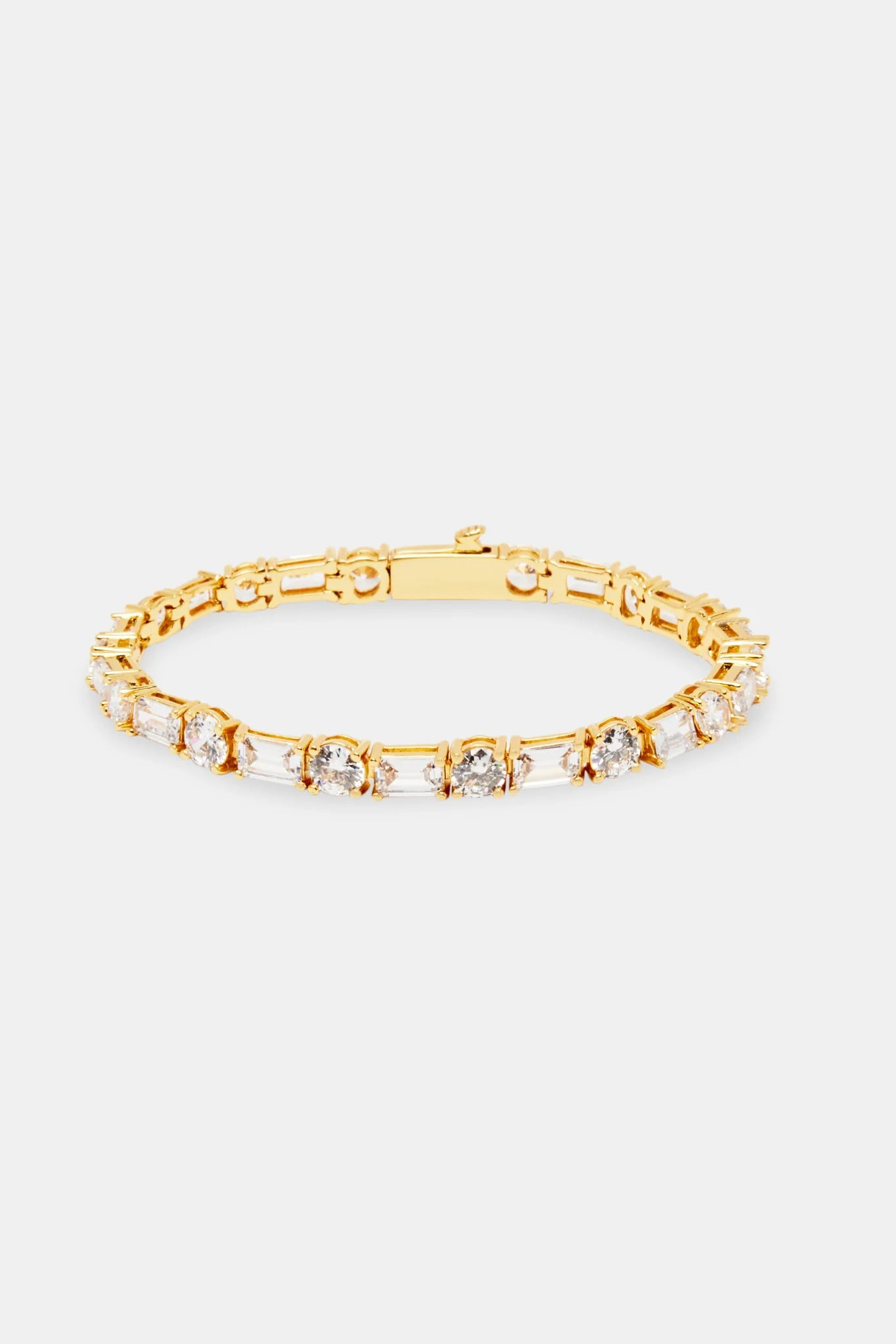 5mm Gold Plated Round & Rectangular Tennis Chain - Image 2