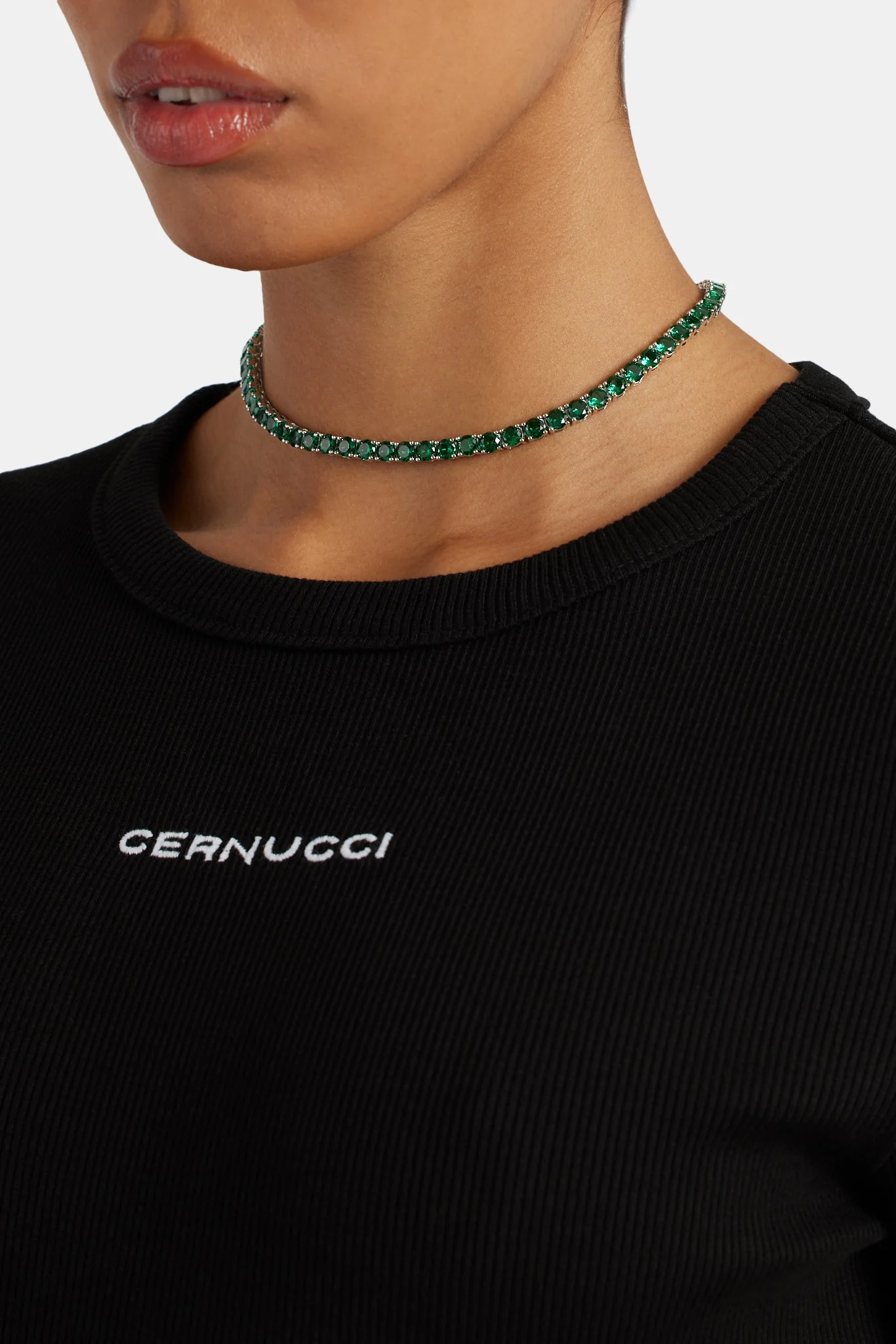 5mm Green Tennis Chain Choker - Image 3