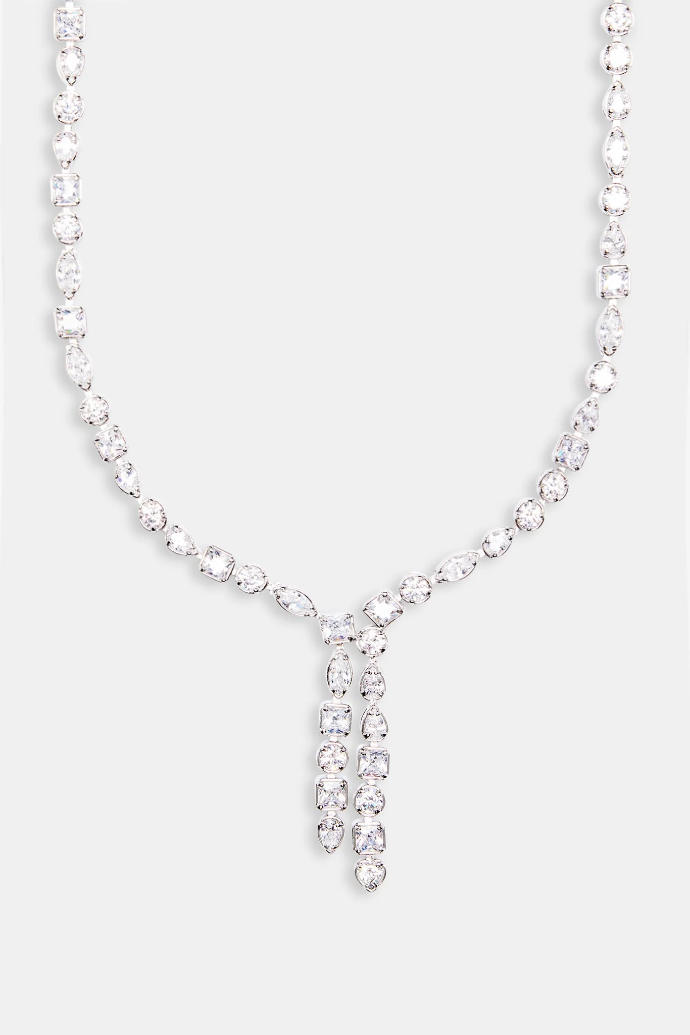 5mm Iced CZ Mixed Shape Drop Tennis Chain - Image 2