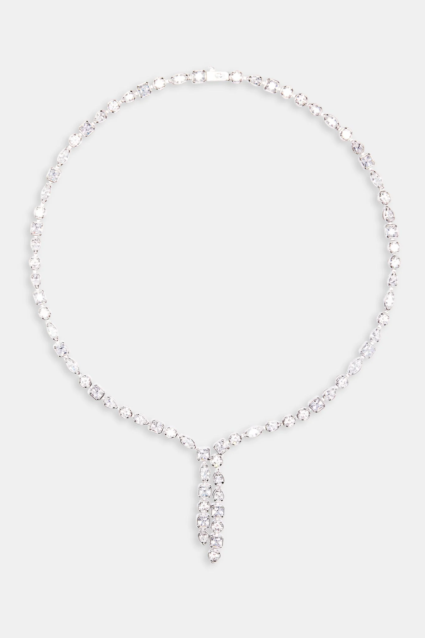 5mm Iced CZ Mixed Shape Drop Tennis Chain - Image 4