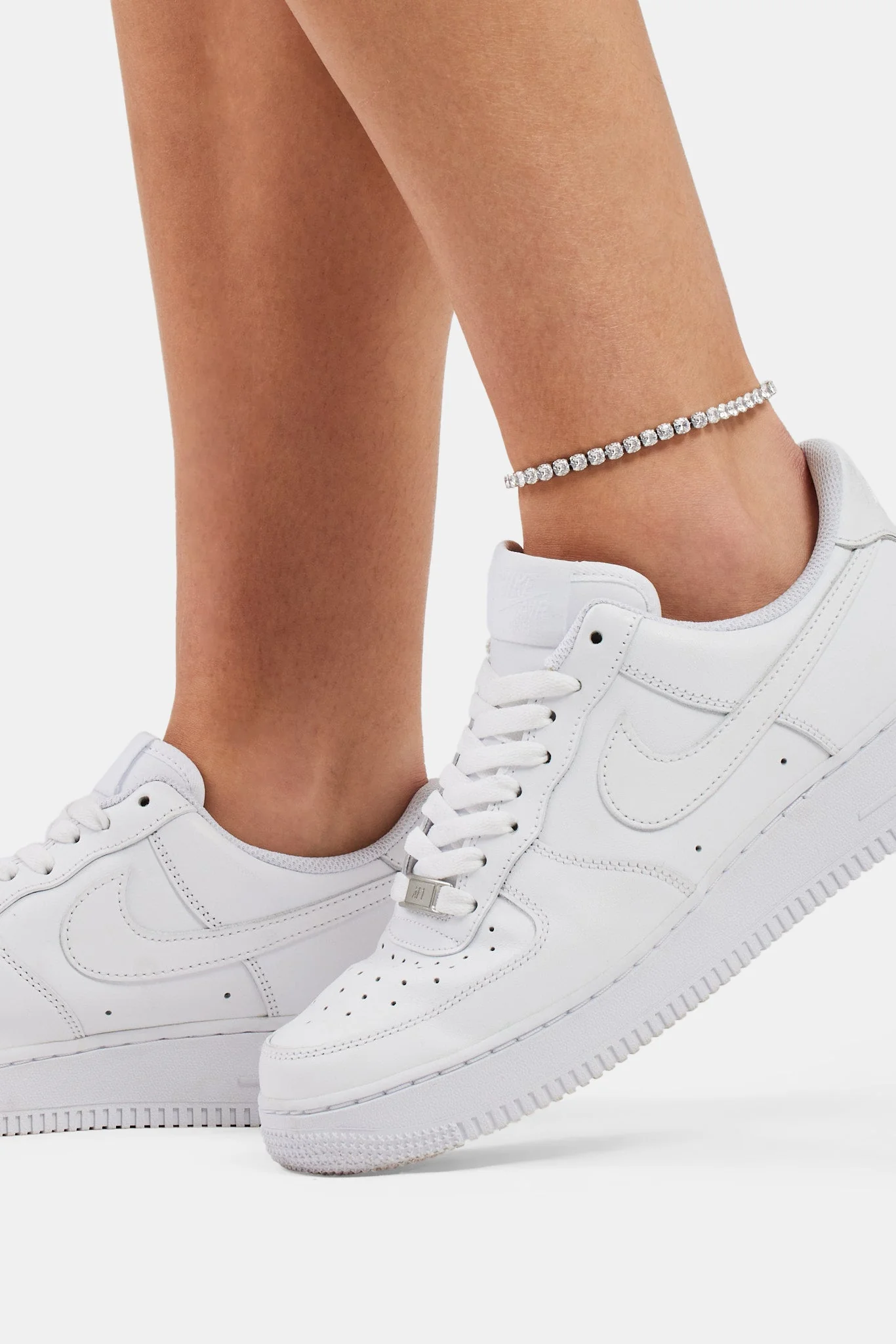 5mm Iced Tennis Anklet - White - Image 2