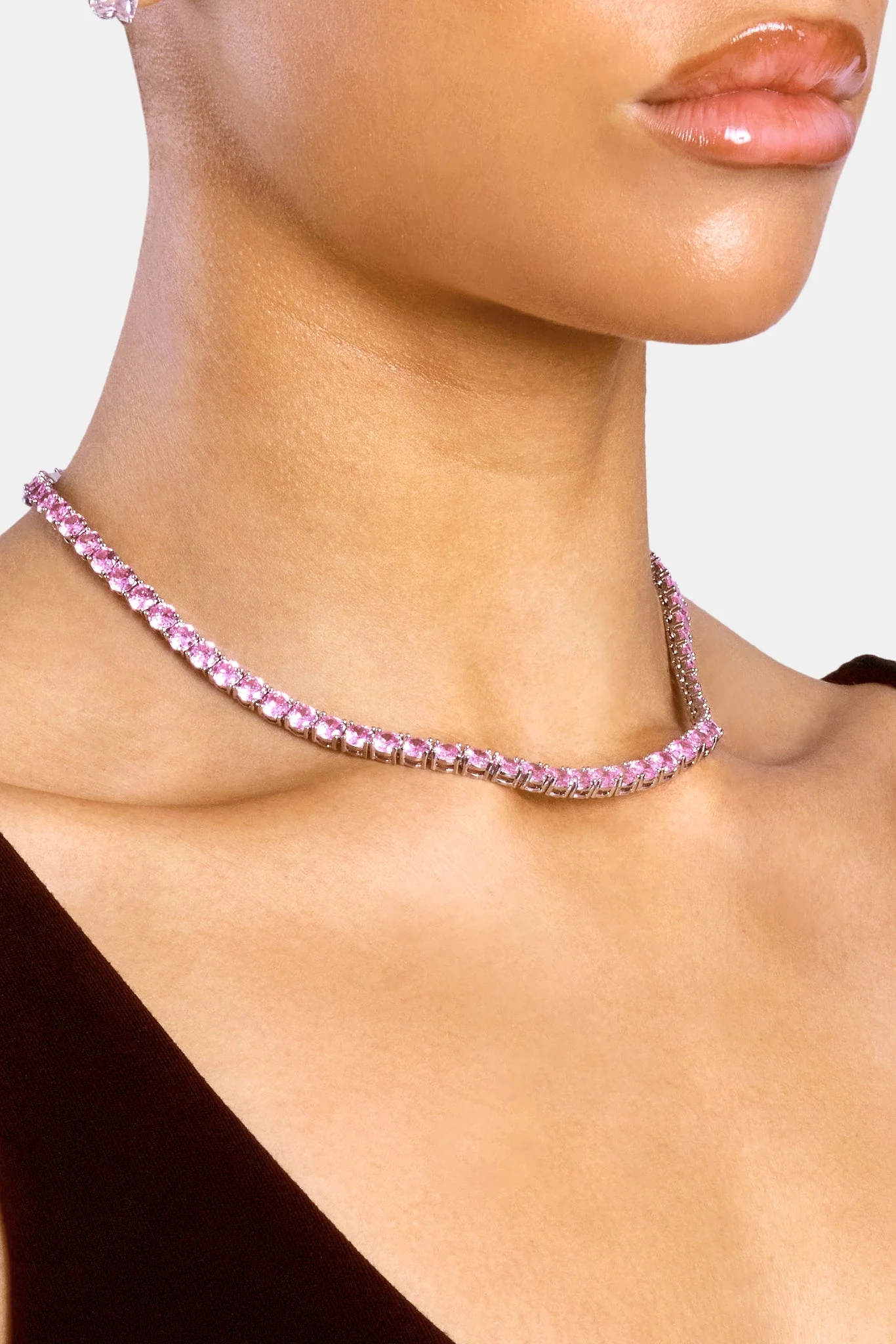 5mm Pastel Pink Tennis Chain - Image 3