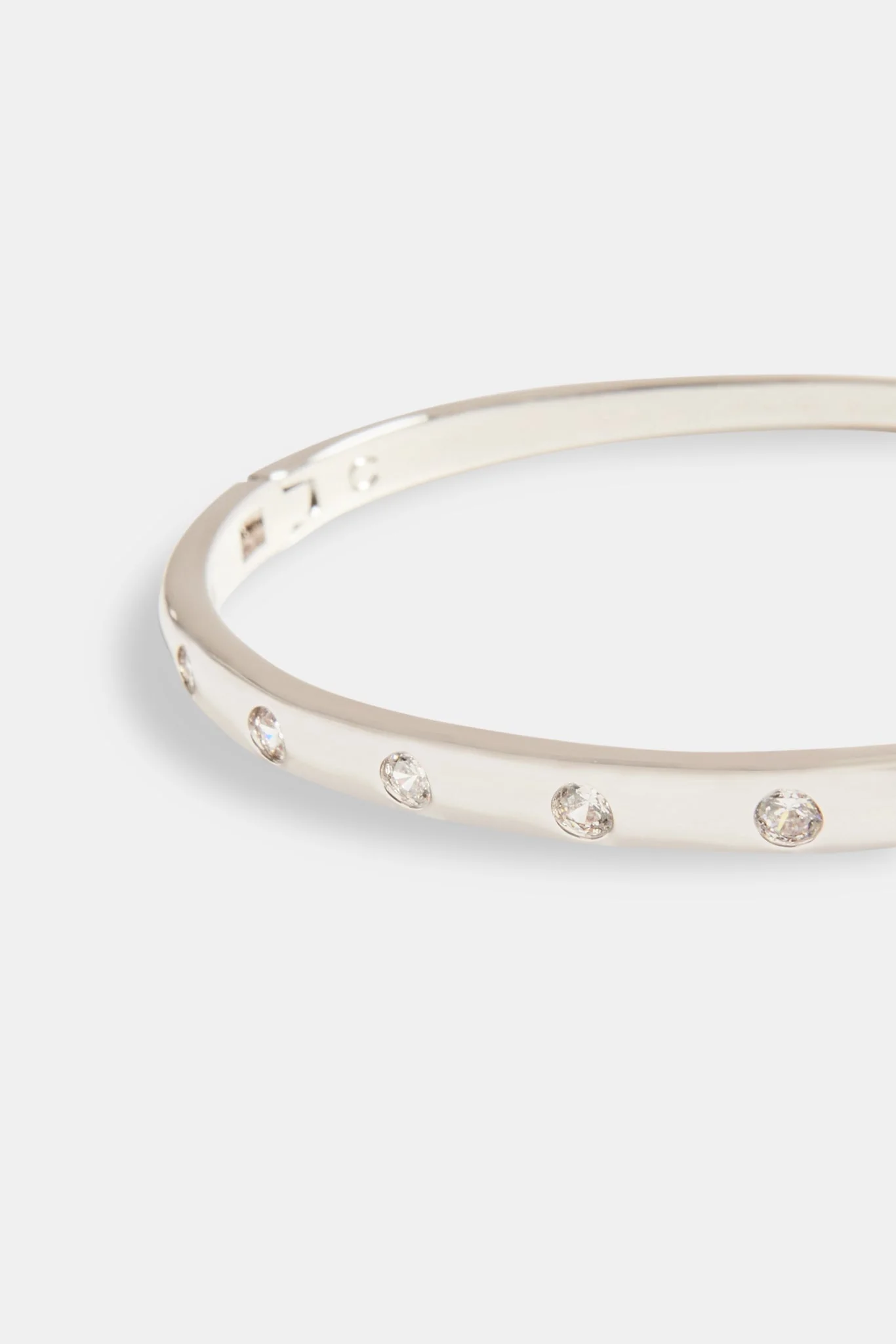 5mm Polished & Round CZ Bangle - Image 3