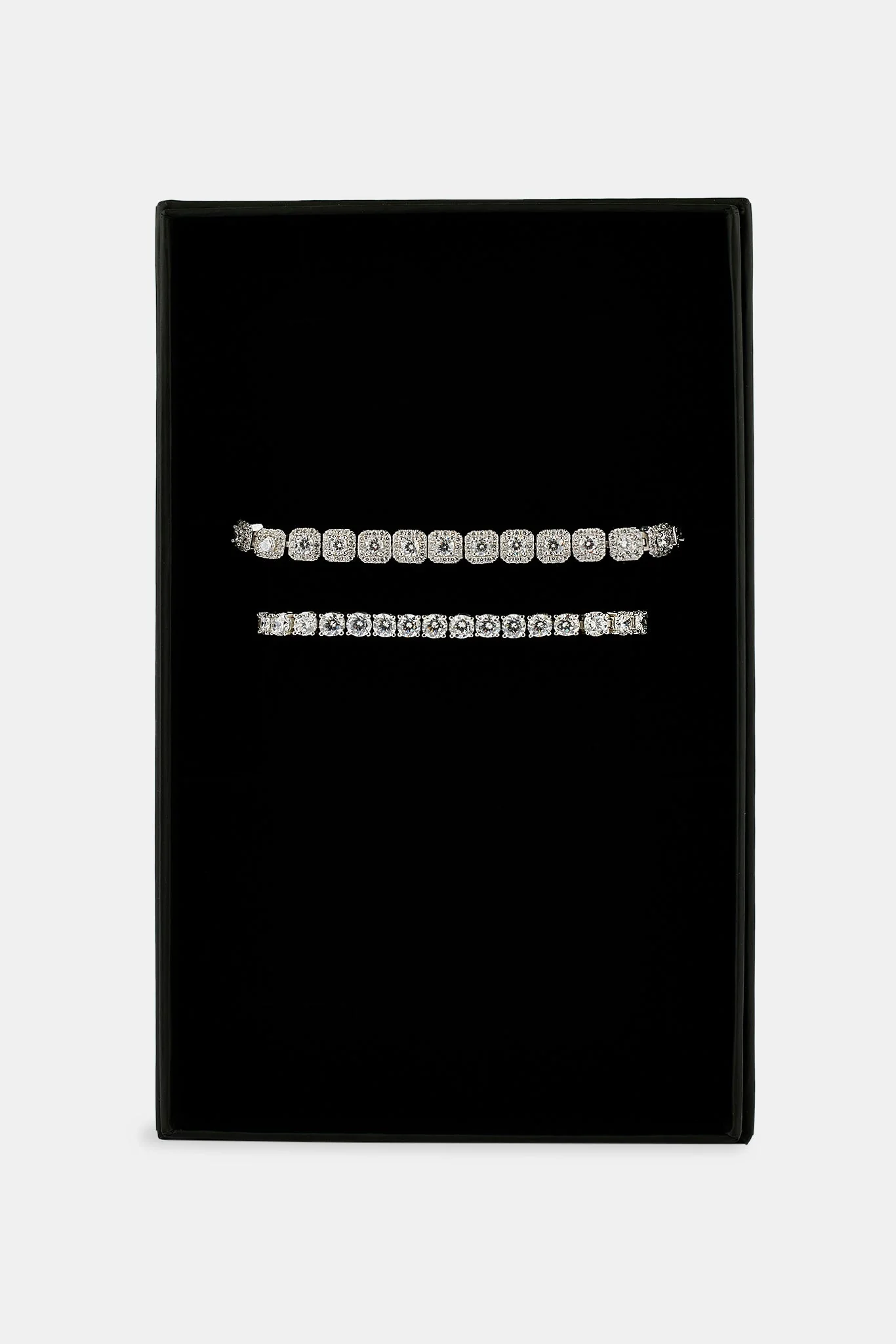 5mm Tennis & 7mm Clustered Tennis Bracelet - Image 3