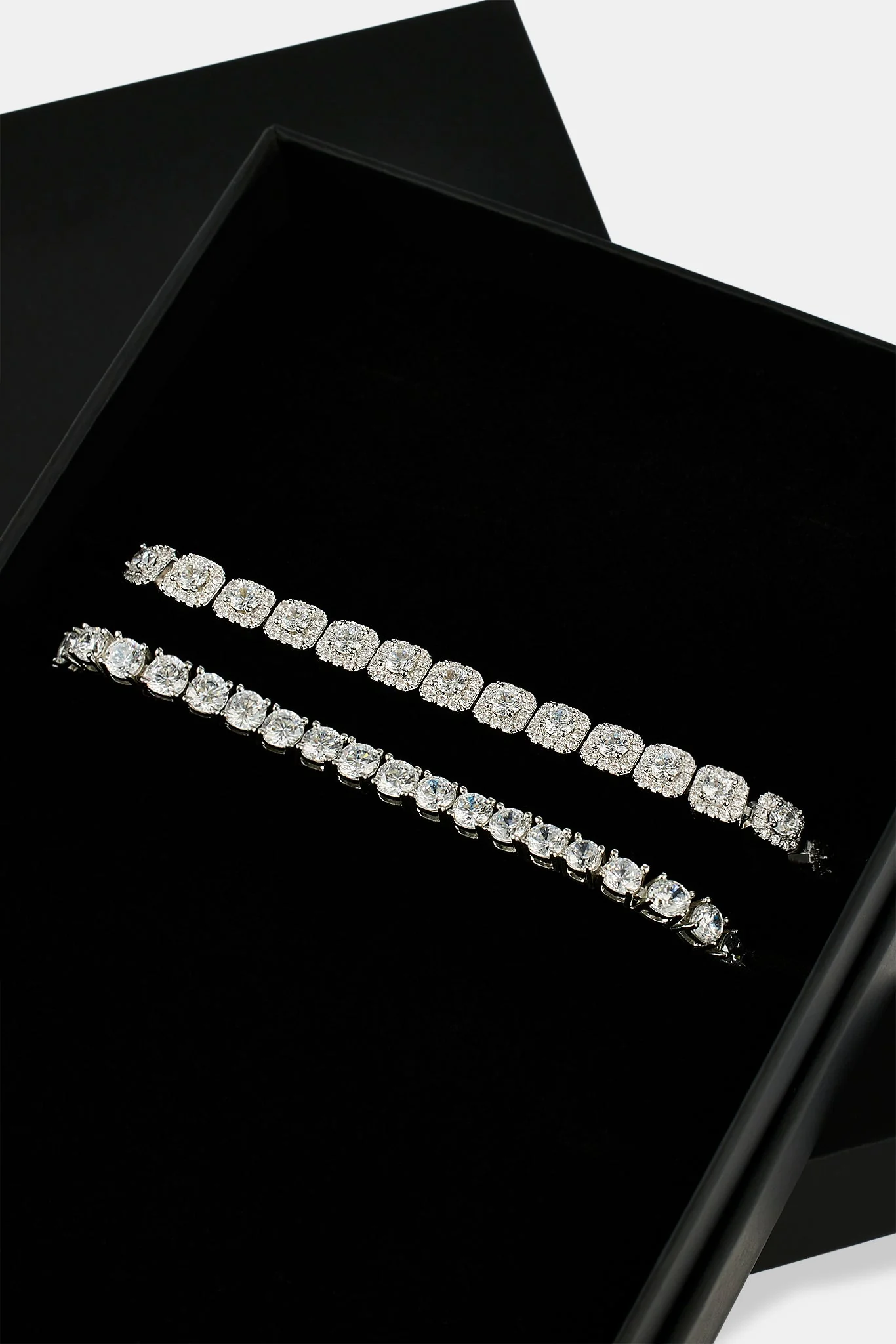 5mm Tennis & 7mm Clustered Tennis Bracelet - Image 4