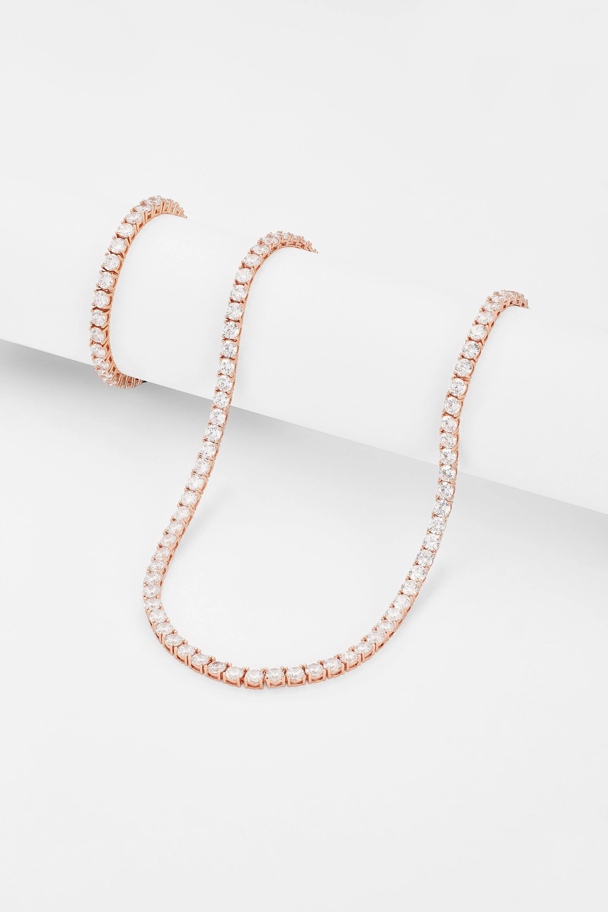 5mm Tennis Chain + Bracelet Bundle - Rose Gold