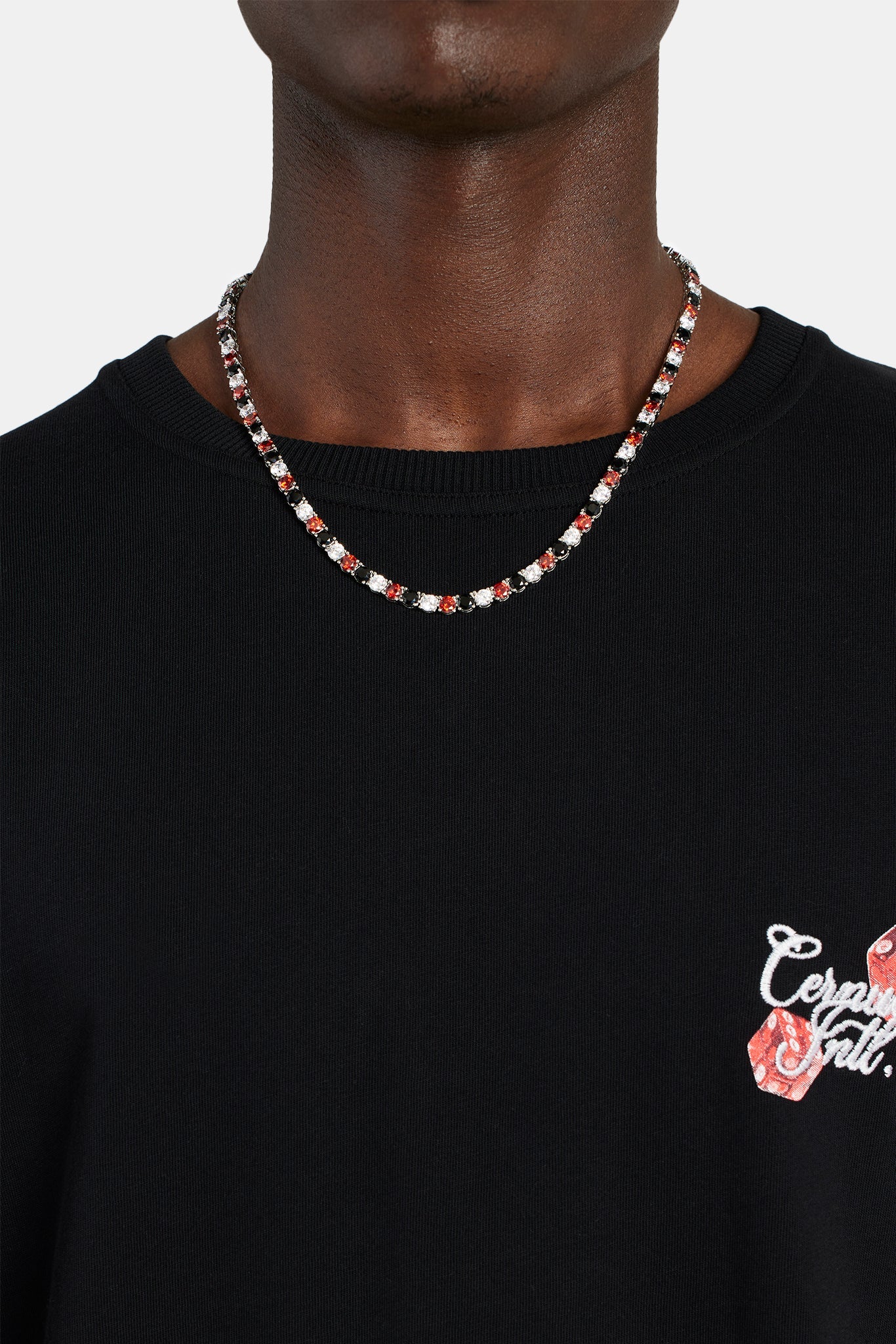 5mm Casino Tennis Chain - Red - Image 2